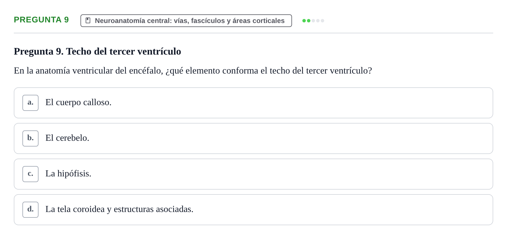 Enunciado: Pregunta 9