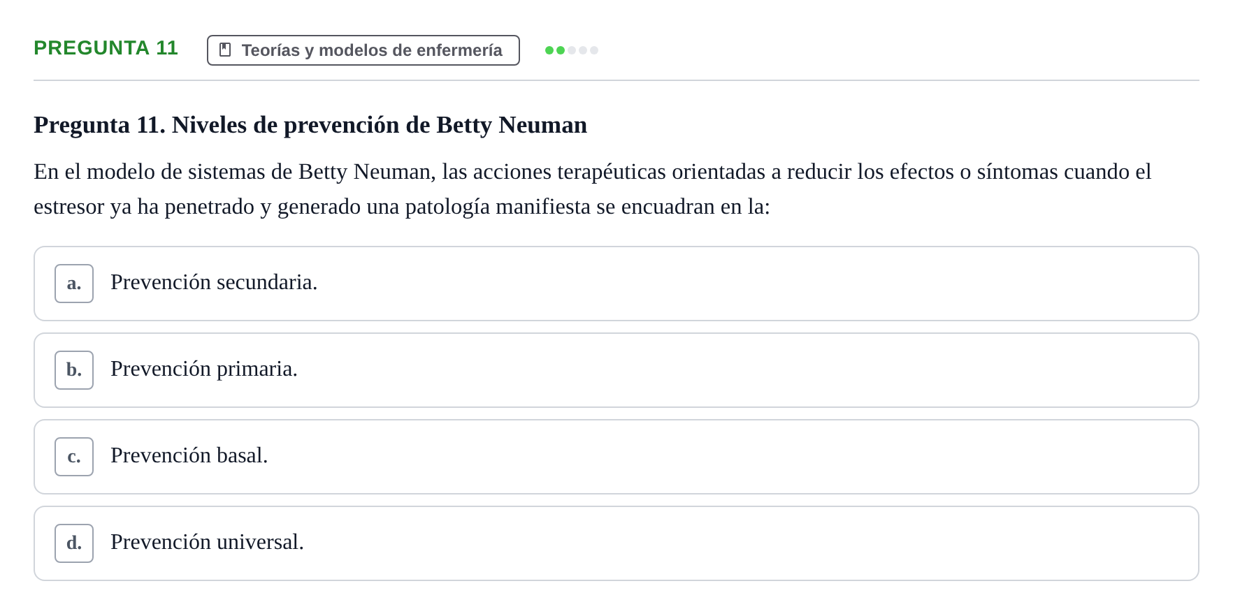 Enunciado: Pregunta 11