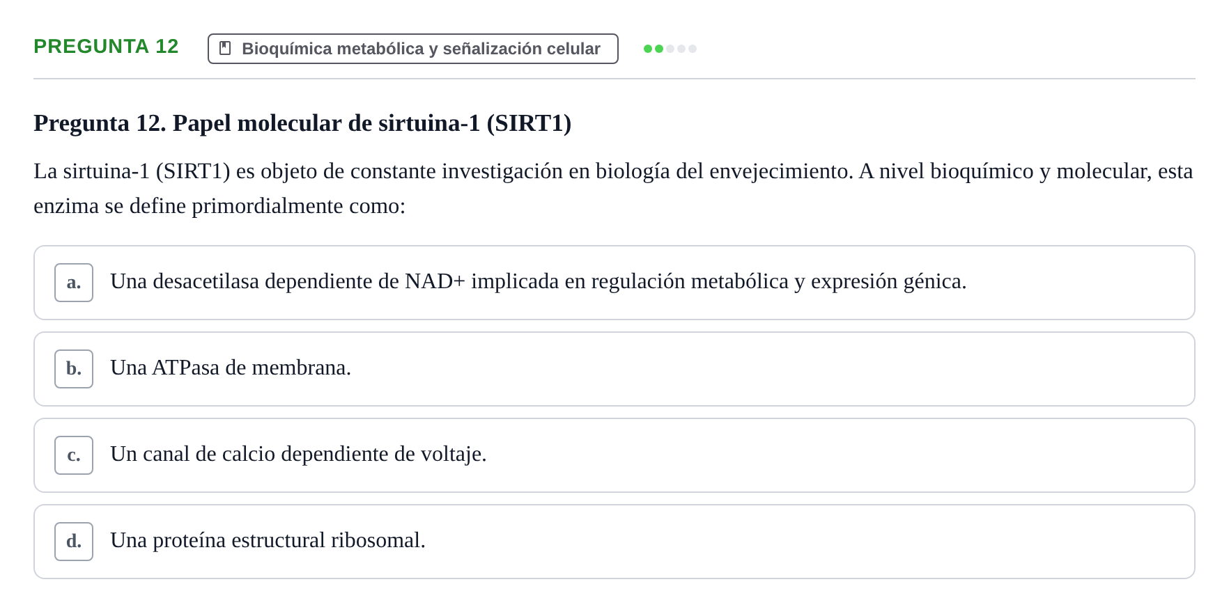 Enunciado: Pregunta 12