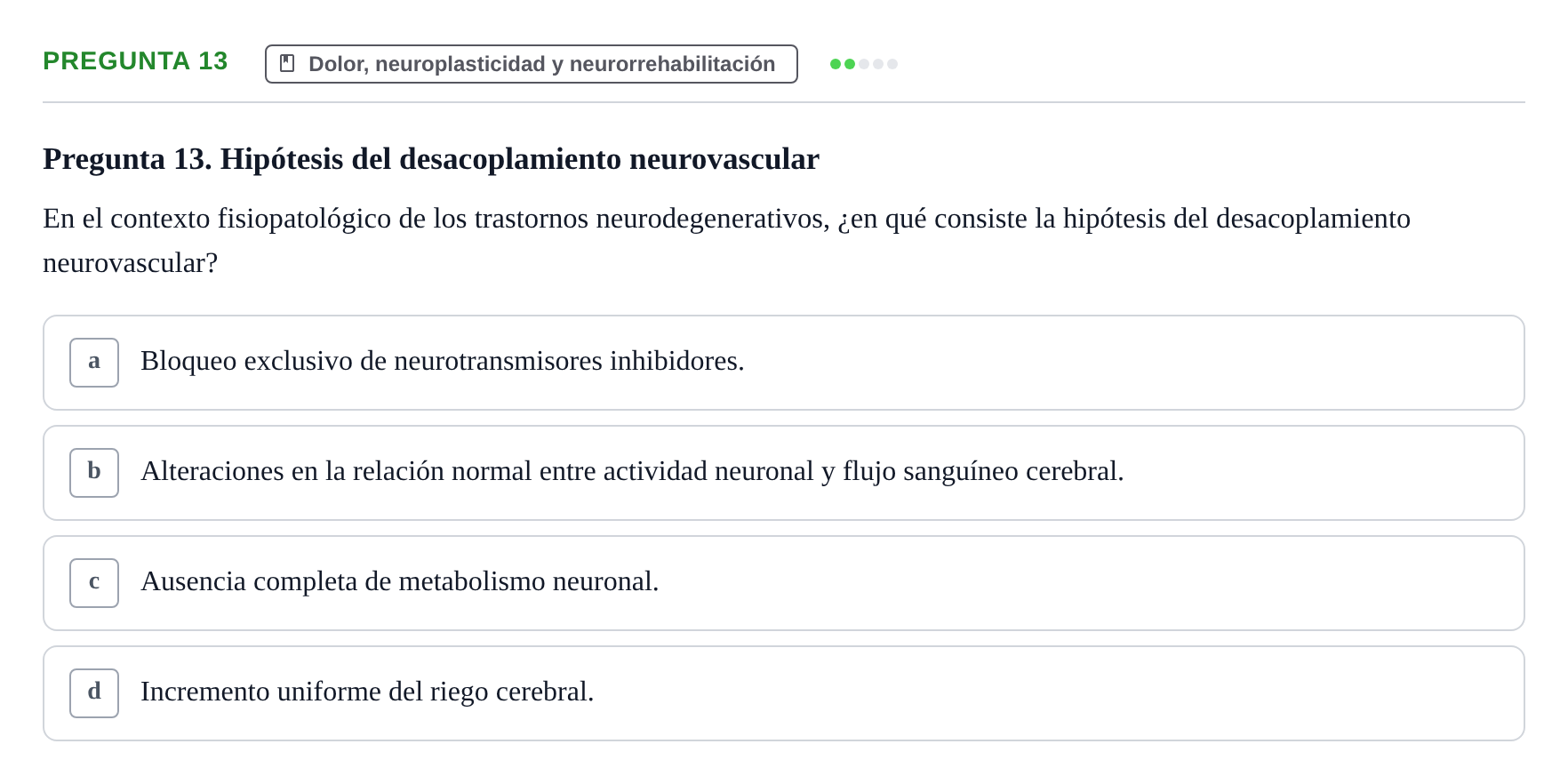 Enunciado: Pregunta 13