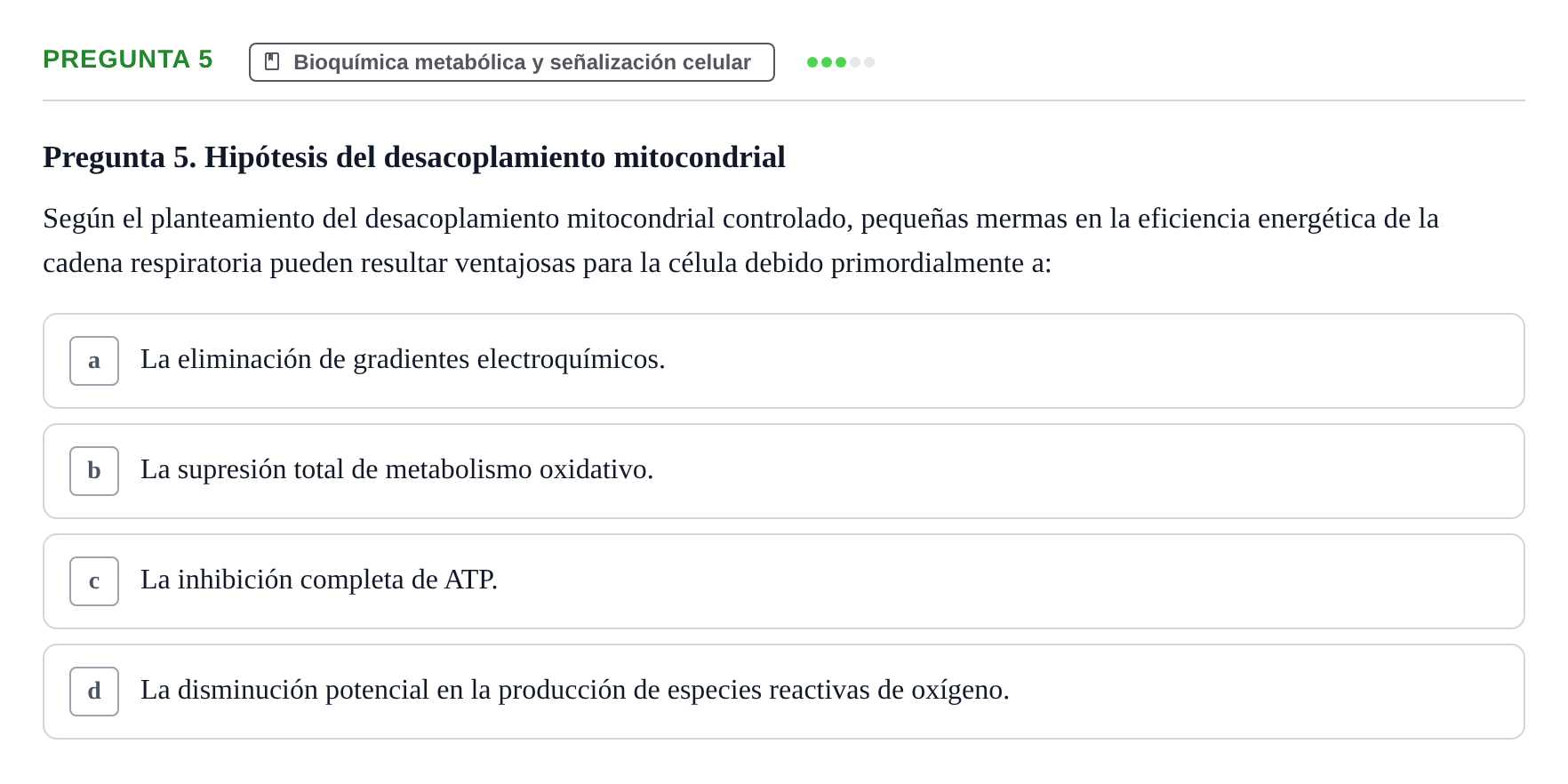 Enunciado: Pregunta 5