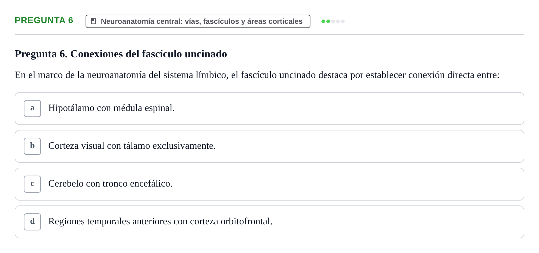 Enunciado: Pregunta 6