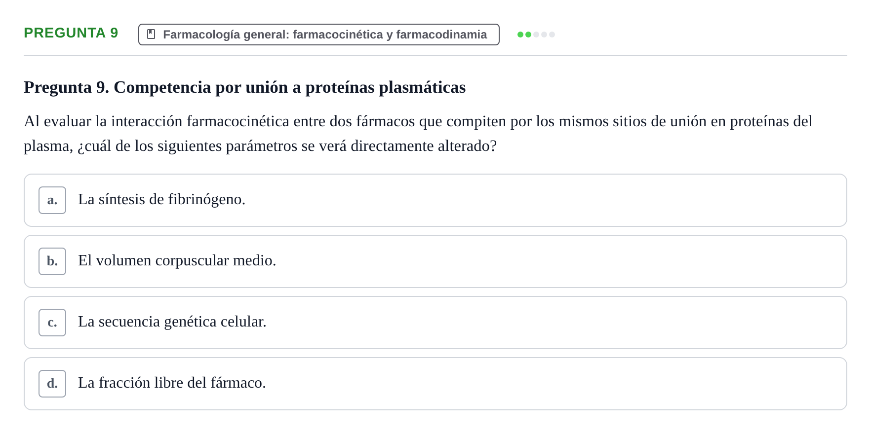 Enunciado: Pregunta 9