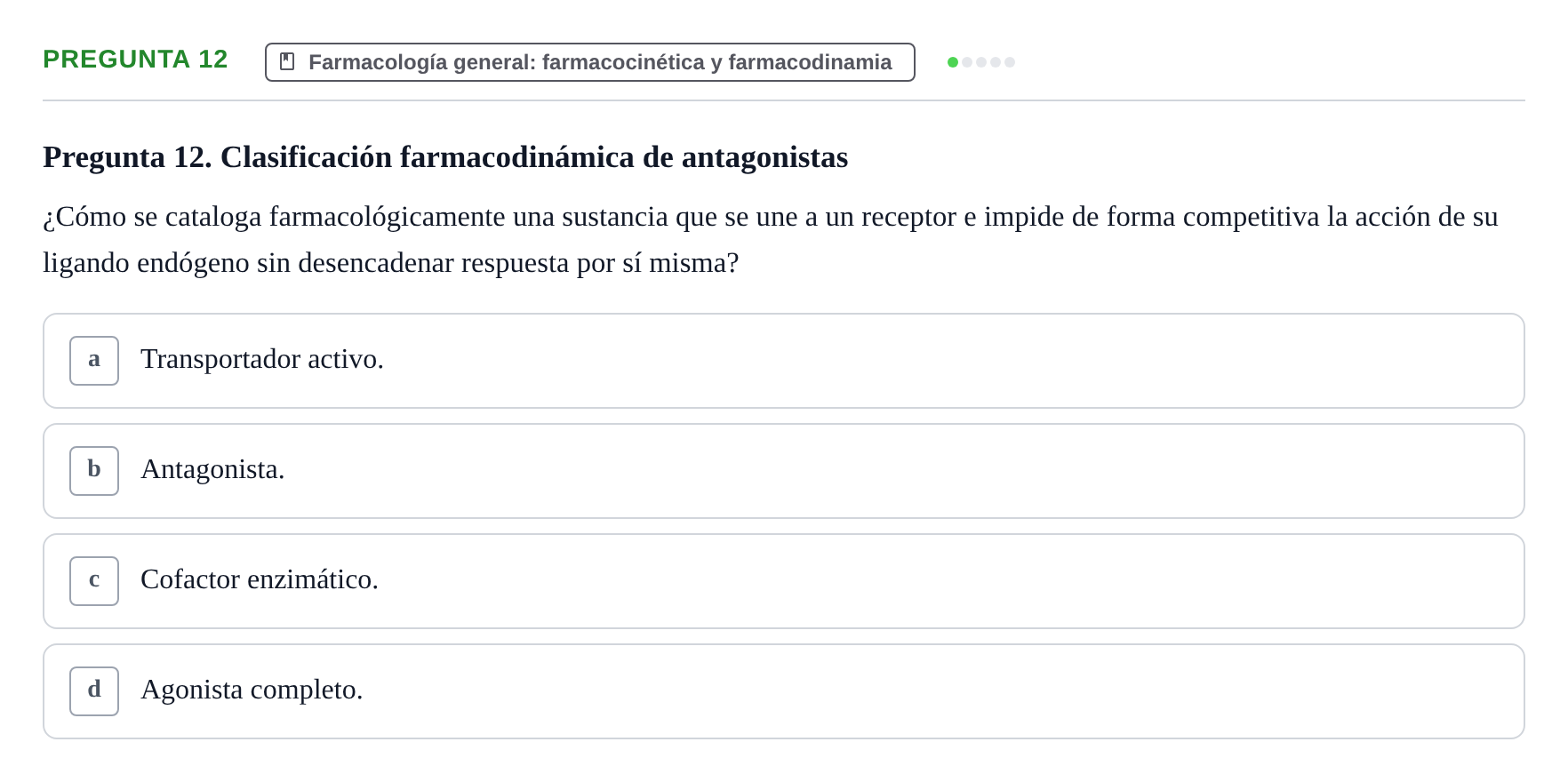 Enunciado: Pregunta 12