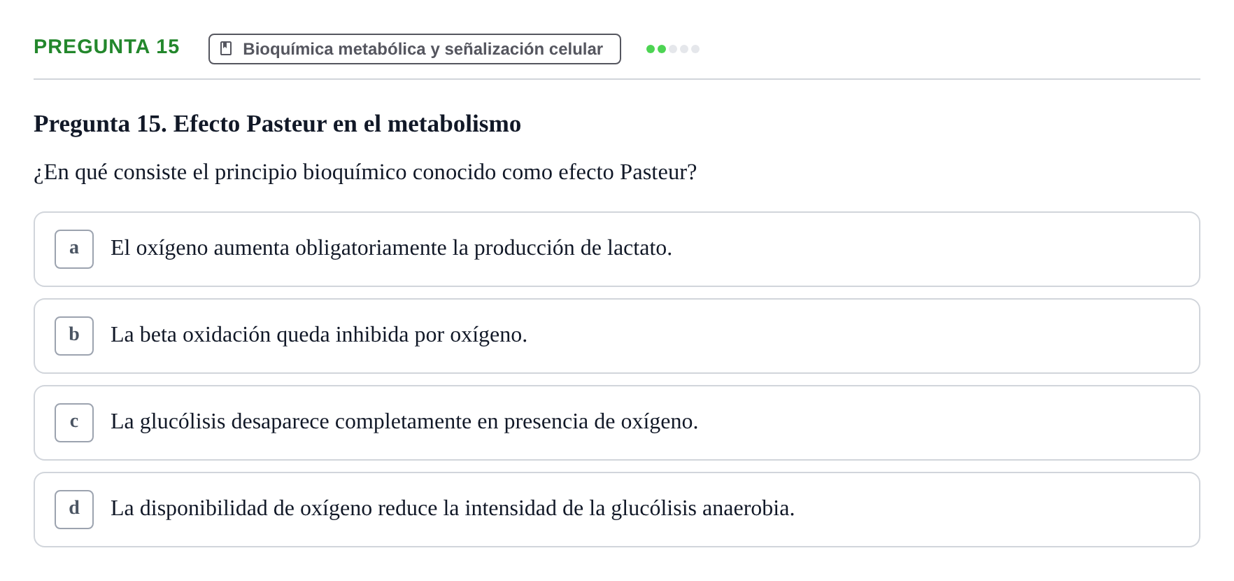 Enunciado: Pregunta 15