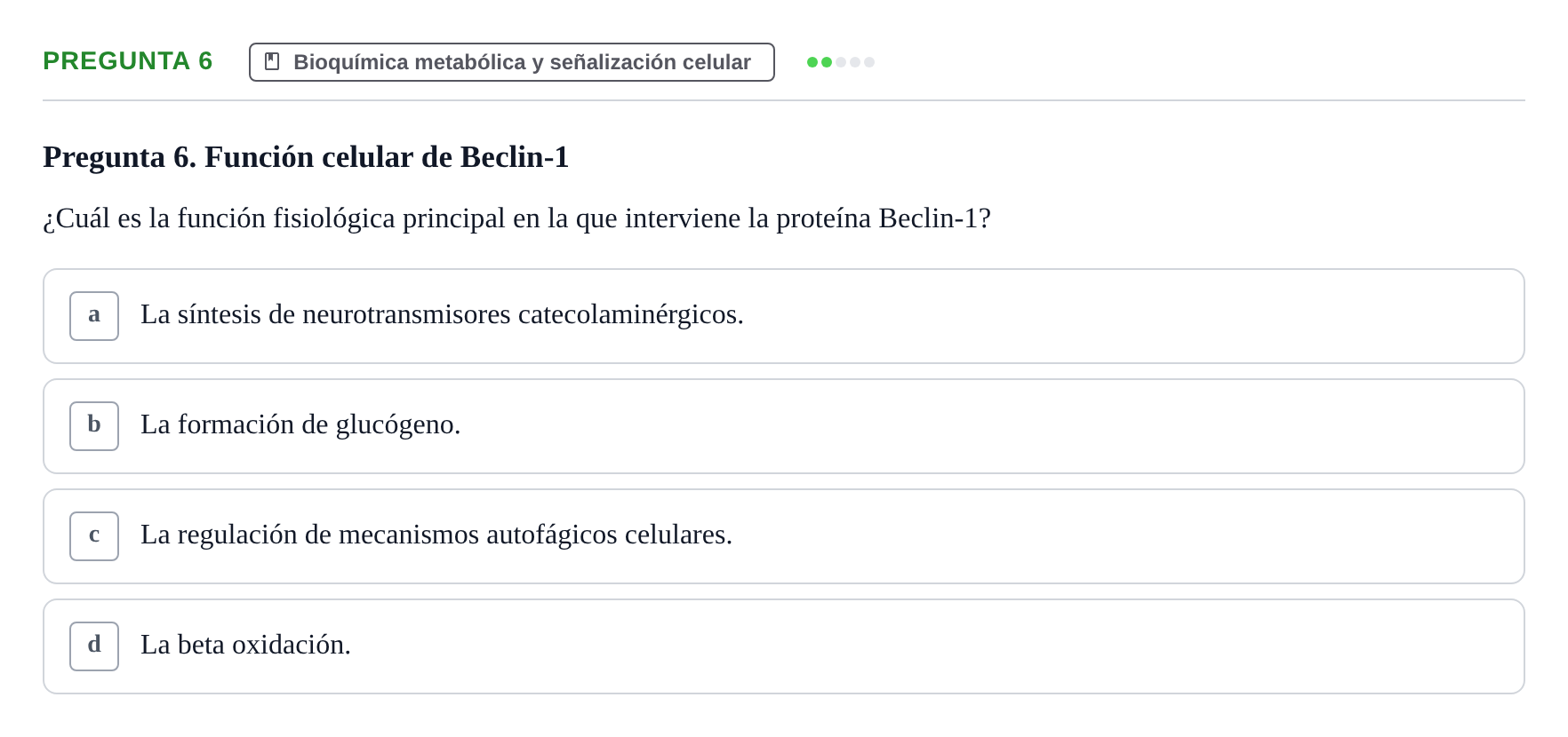 Enunciado: Pregunta 6