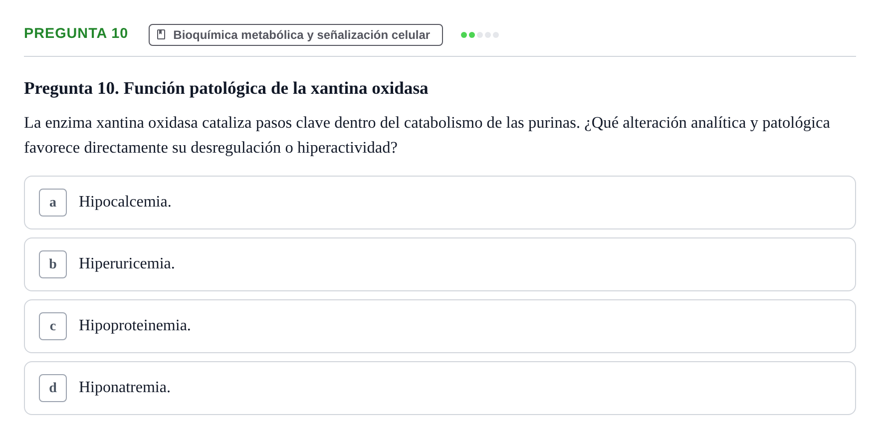 Enunciado: Pregunta 10
