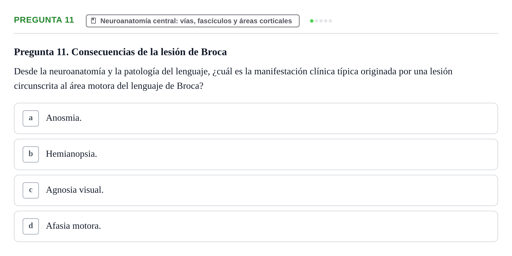 Enunciado: Pregunta 11