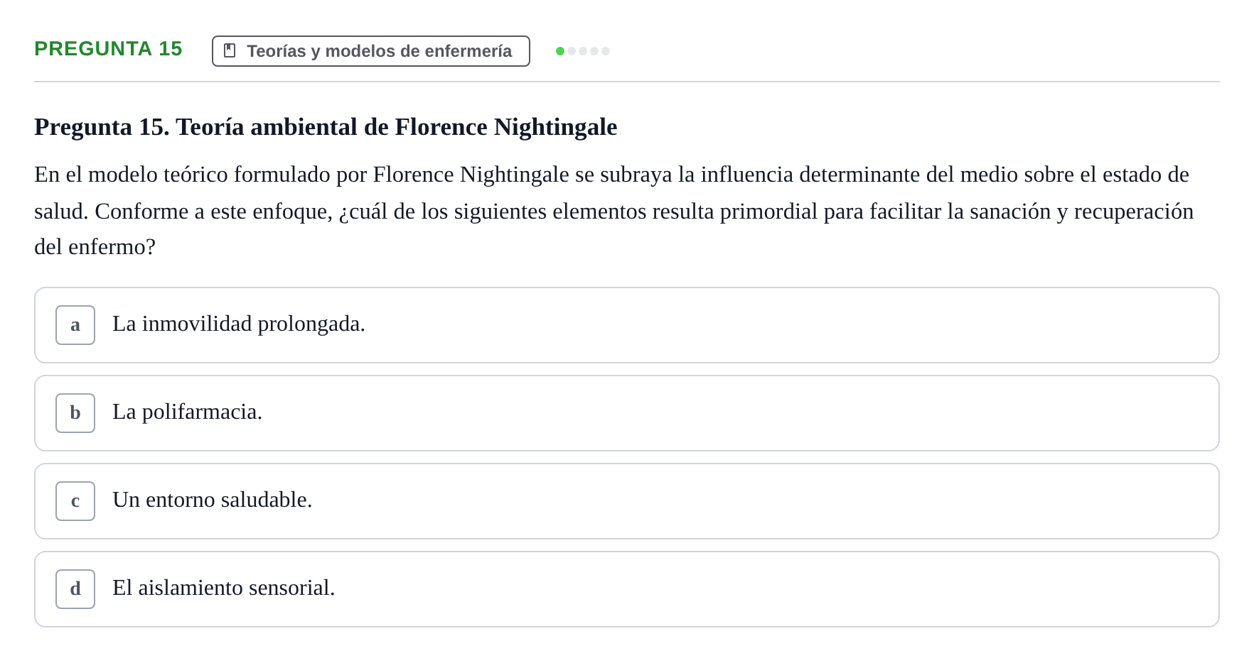 Enunciado: Pregunta 15