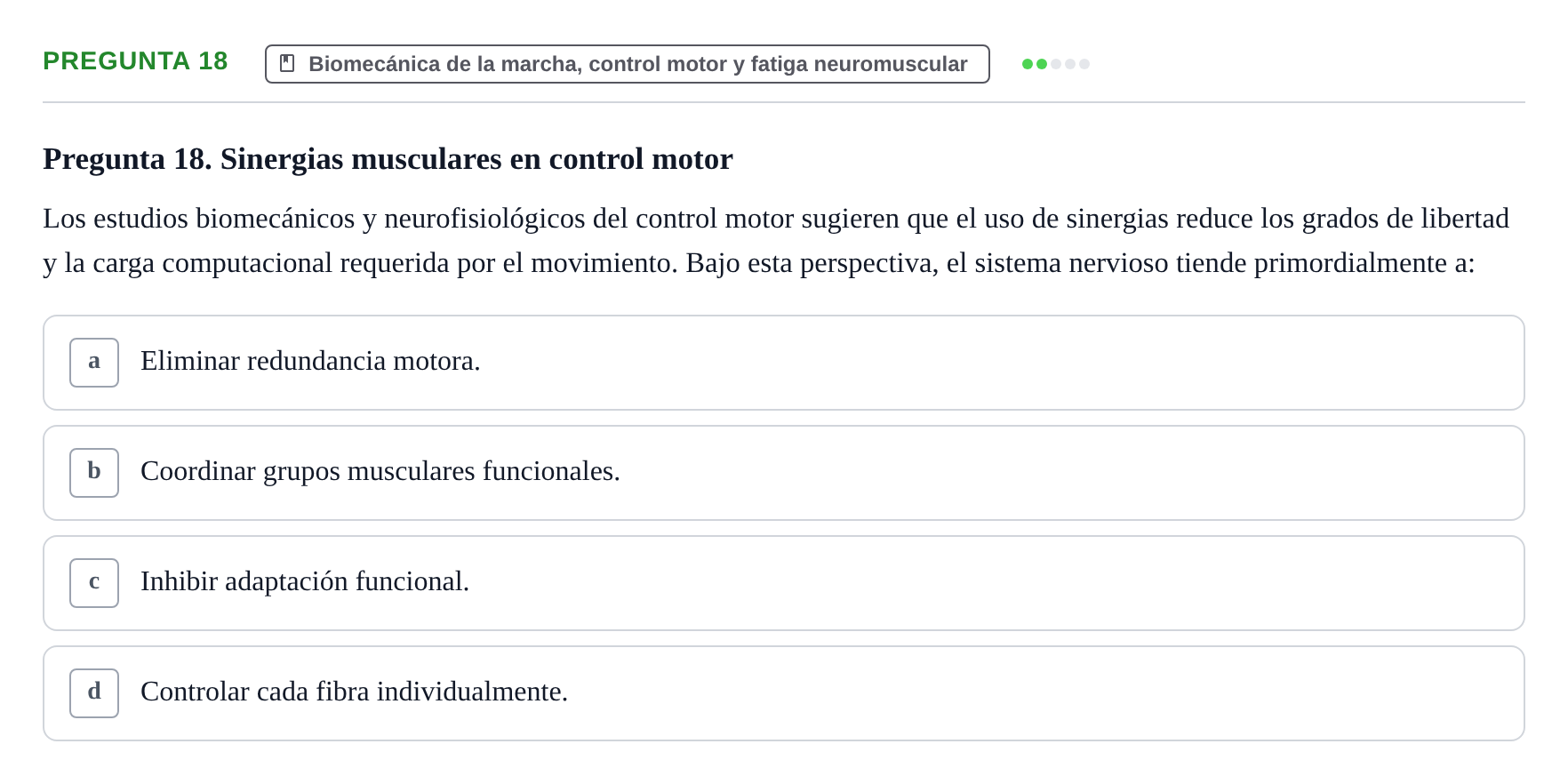 Enunciado: Pregunta 18