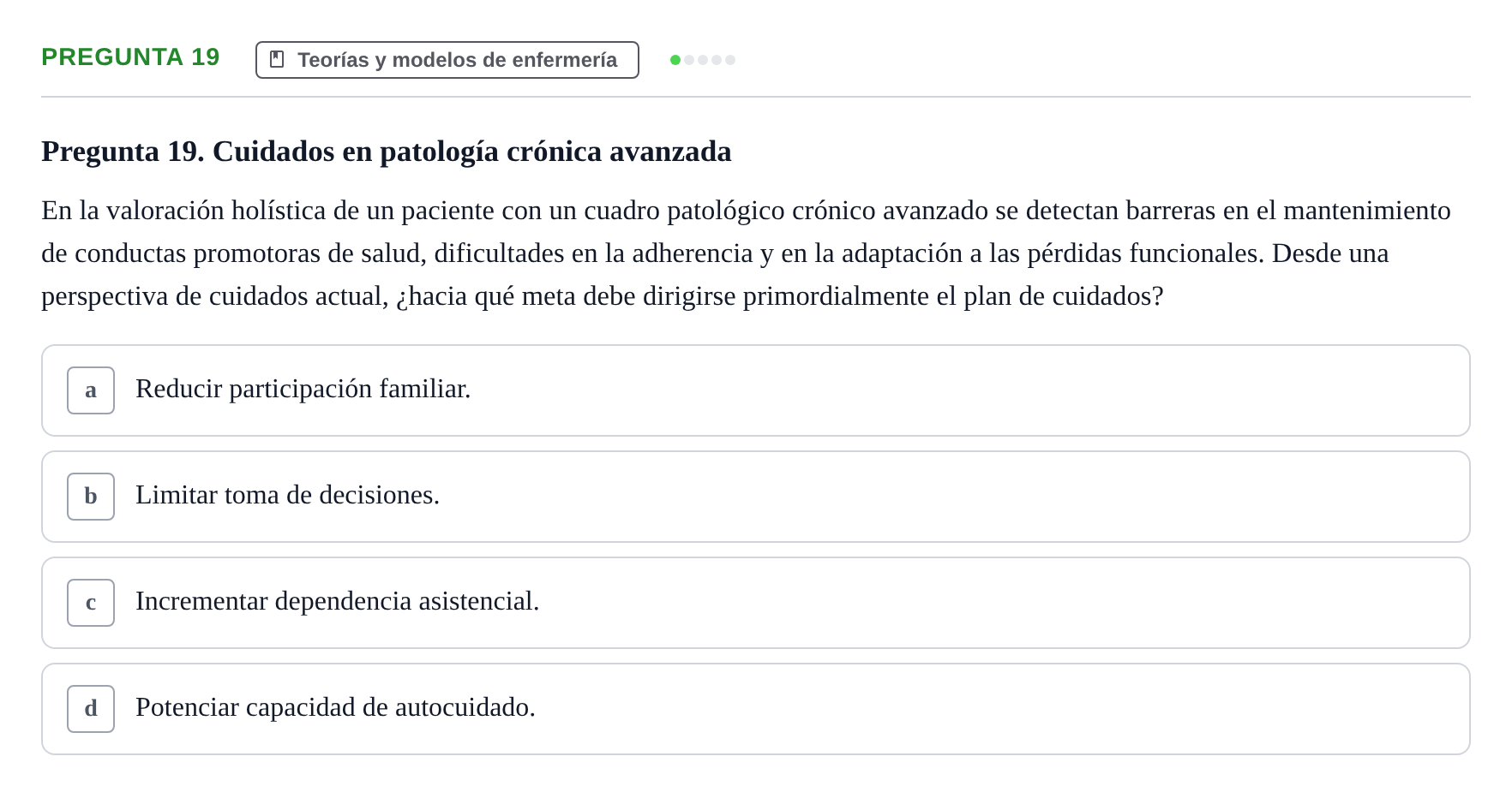 Enunciado: Pregunta 19
