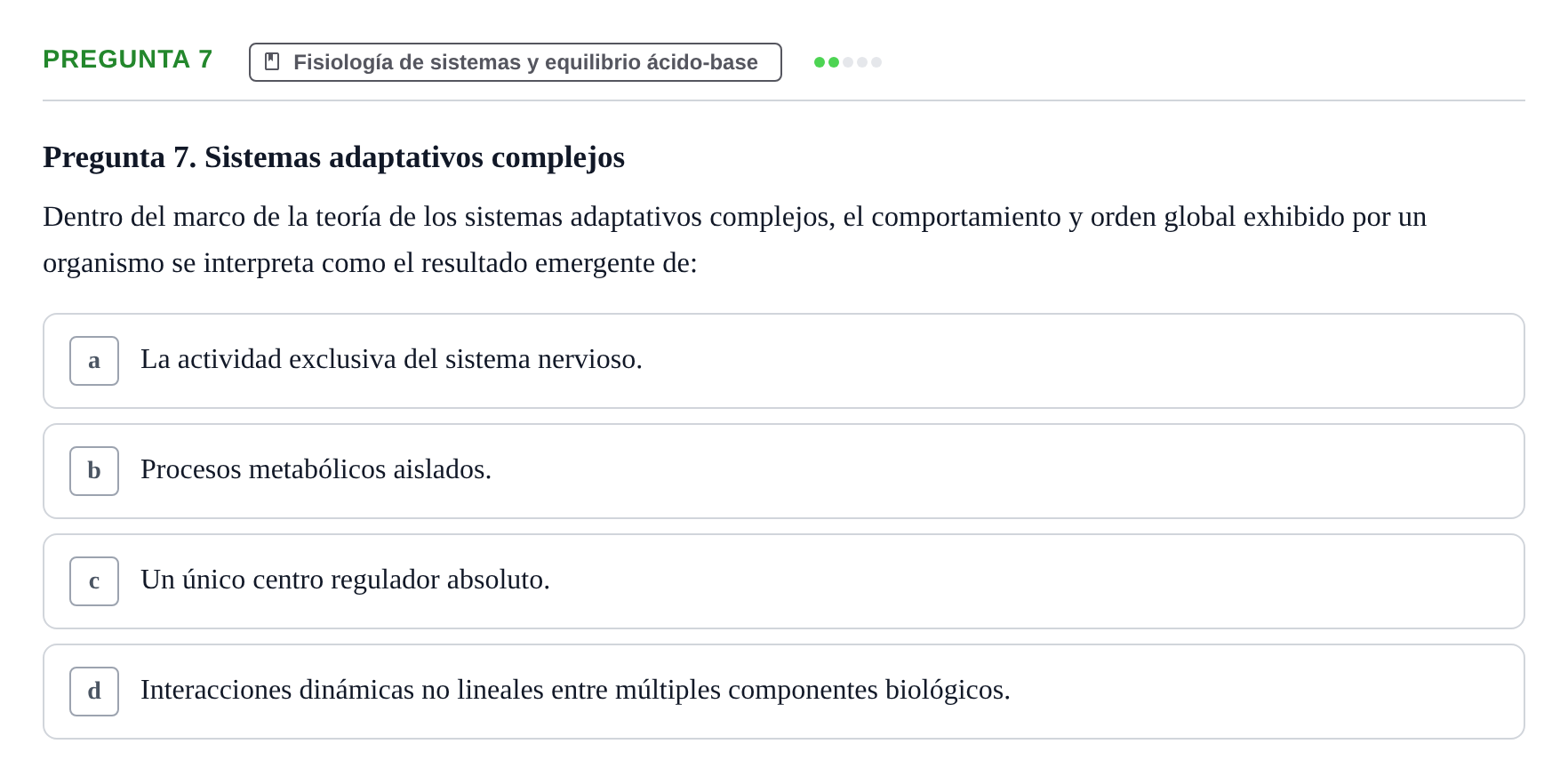 Enunciado: Pregunta 7