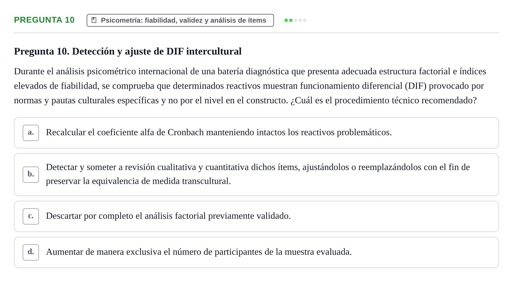 Enunciado: Pregunta 10