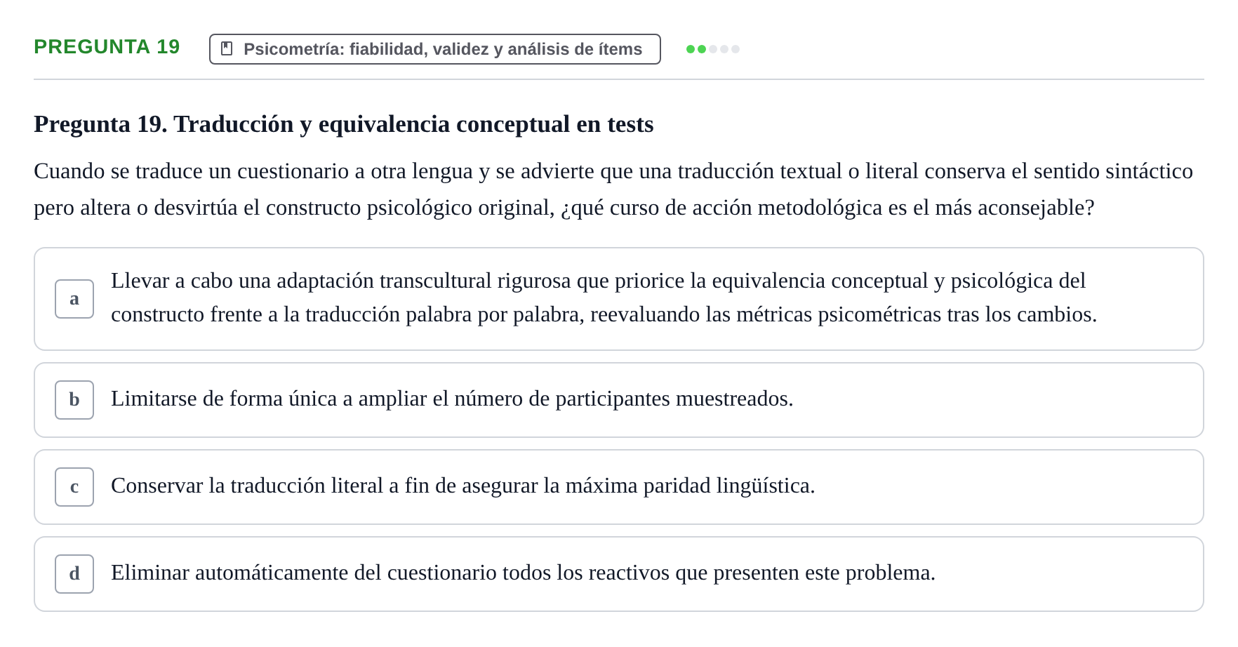 Enunciado: Pregunta 19