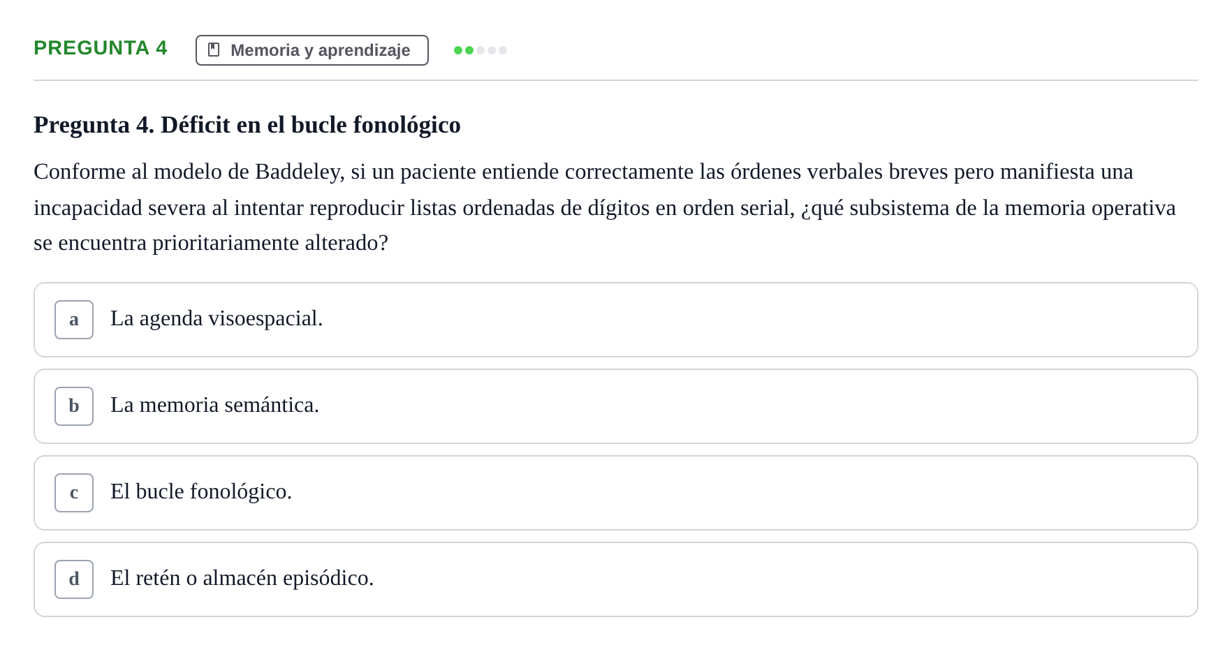 Enunciado: Pregunta 4