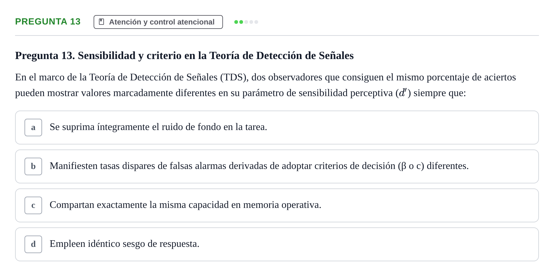 Enunciado: Pregunta 13