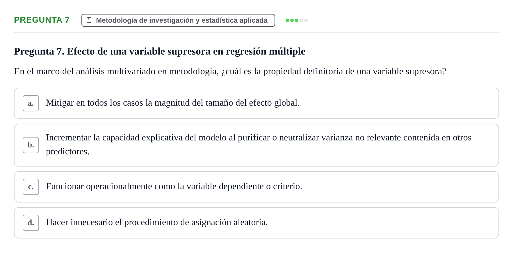 Enunciado: Pregunta 7