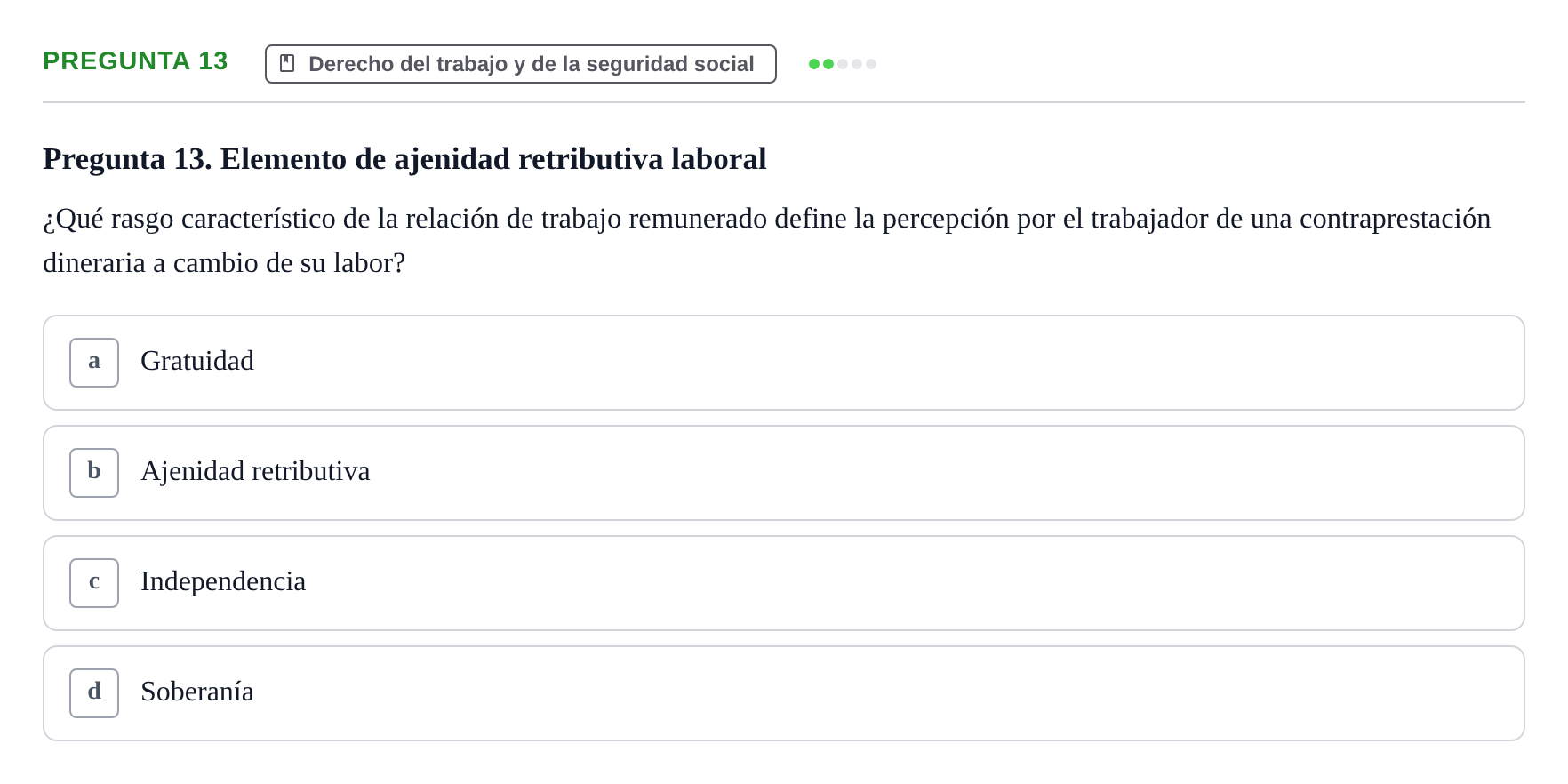 Enunciado: Pregunta 13