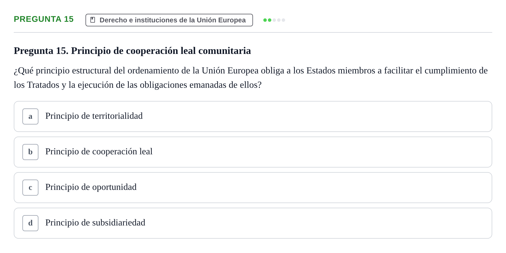 Enunciado: Pregunta 15