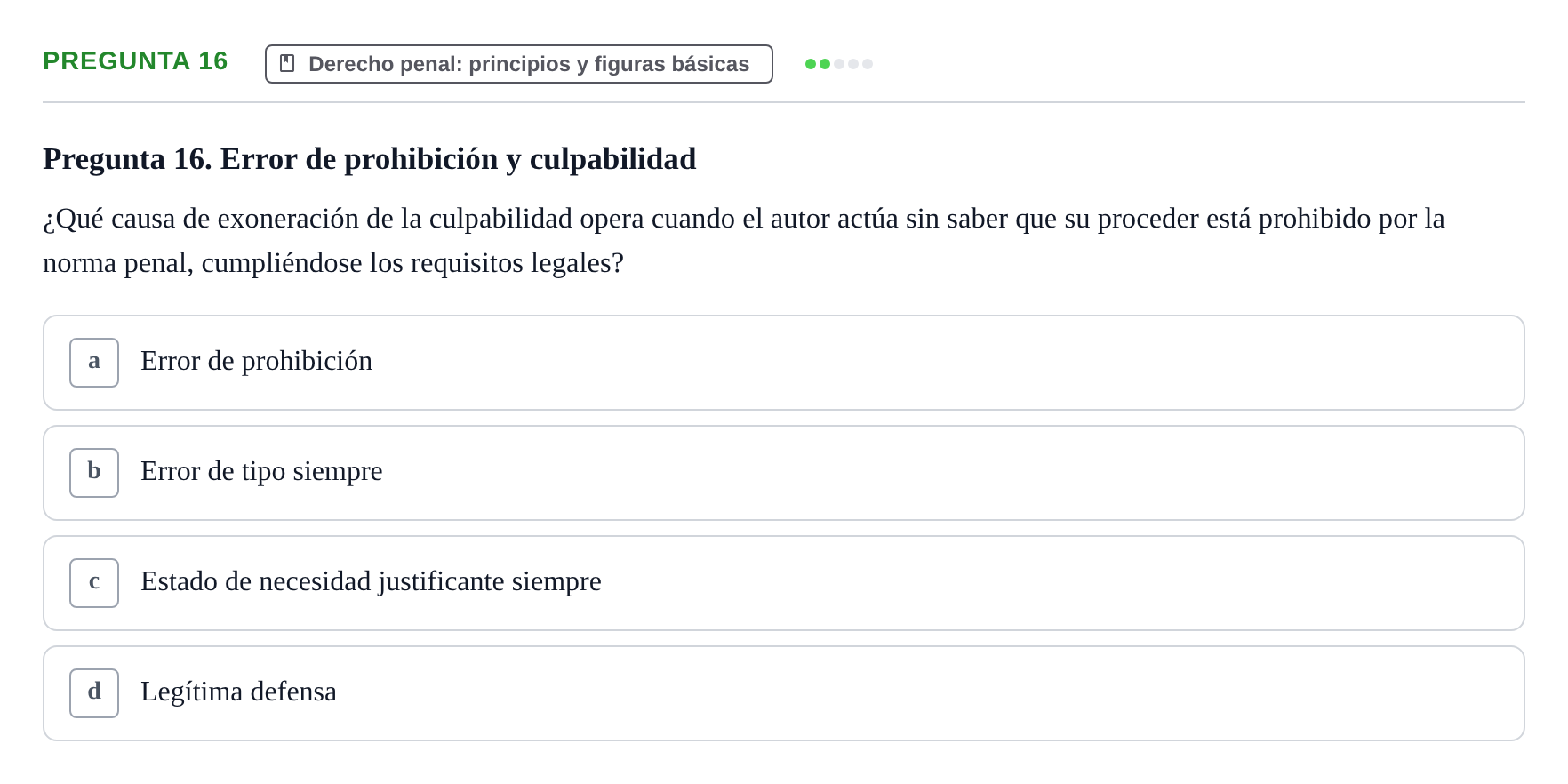Enunciado: Pregunta 16