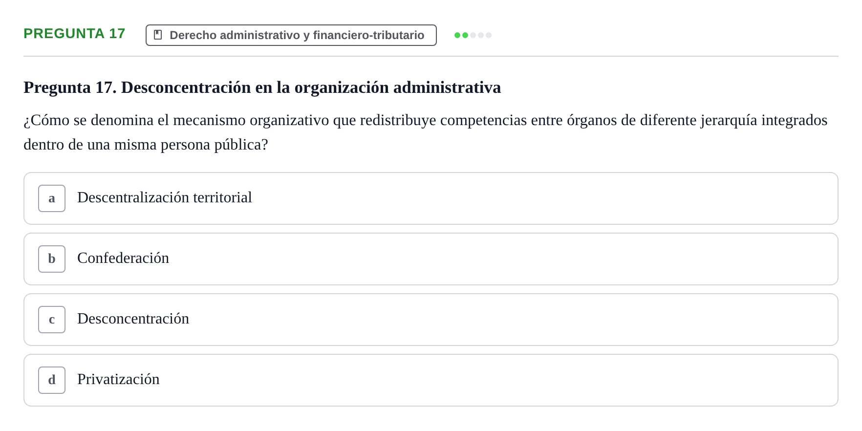 Enunciado: Pregunta 17