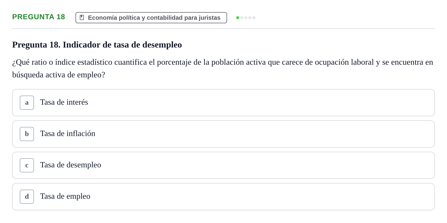 Enunciado: Pregunta 18