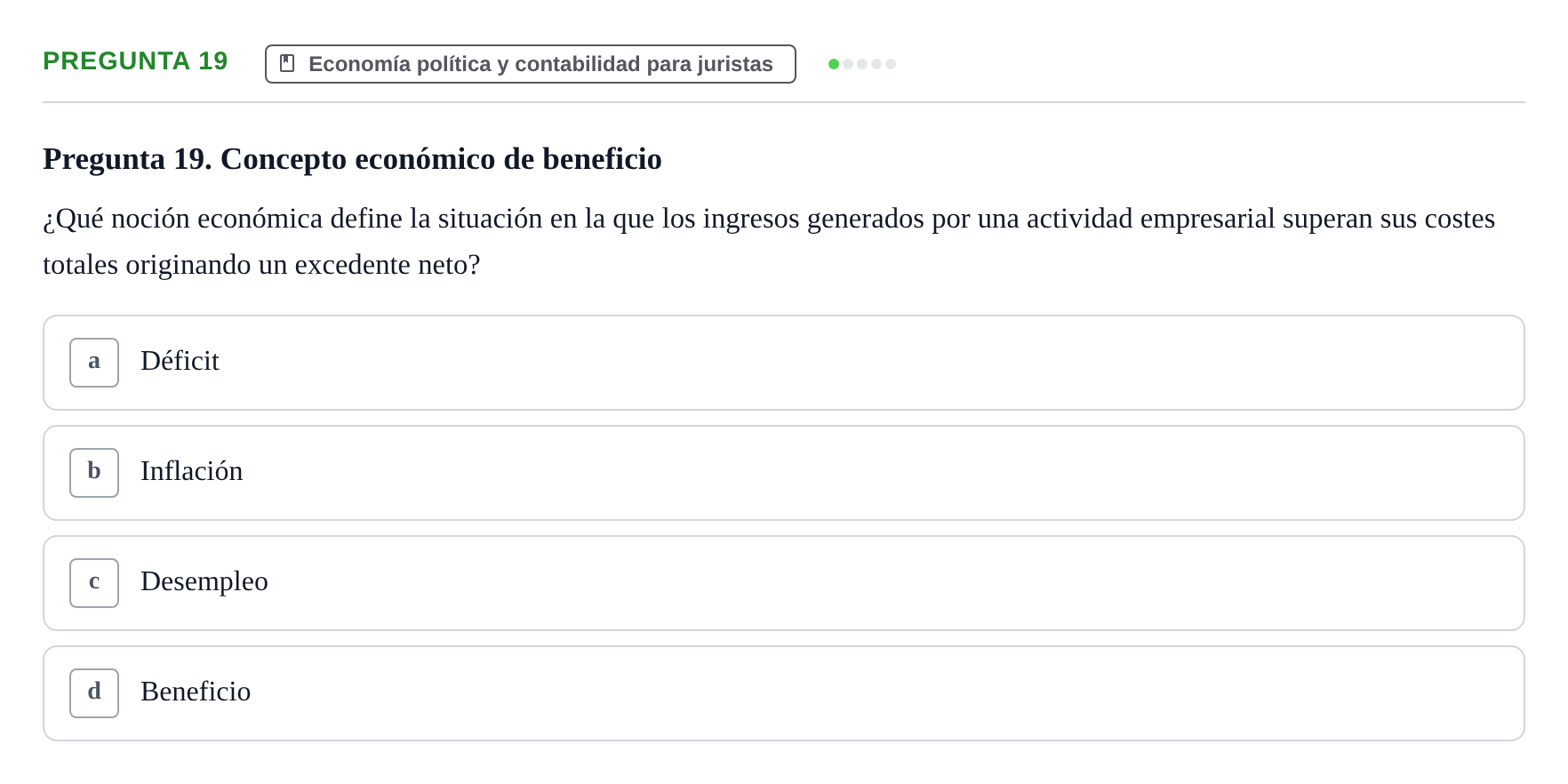 Enunciado: Pregunta 19