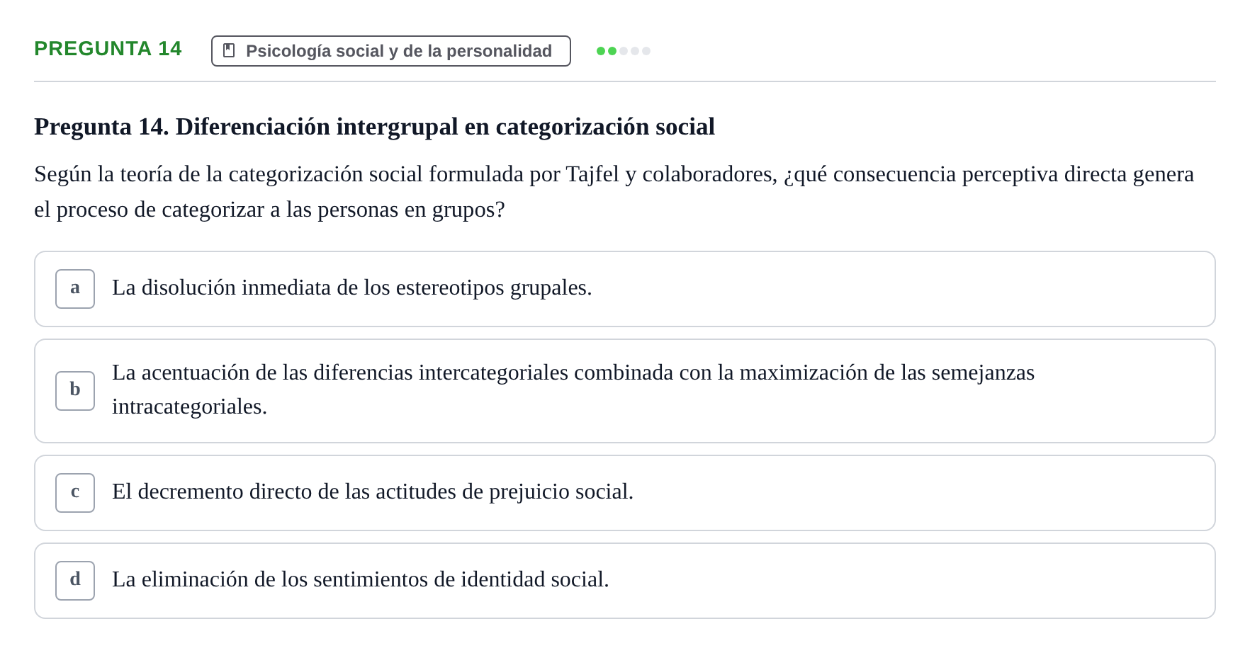 Enunciado: Pregunta 14