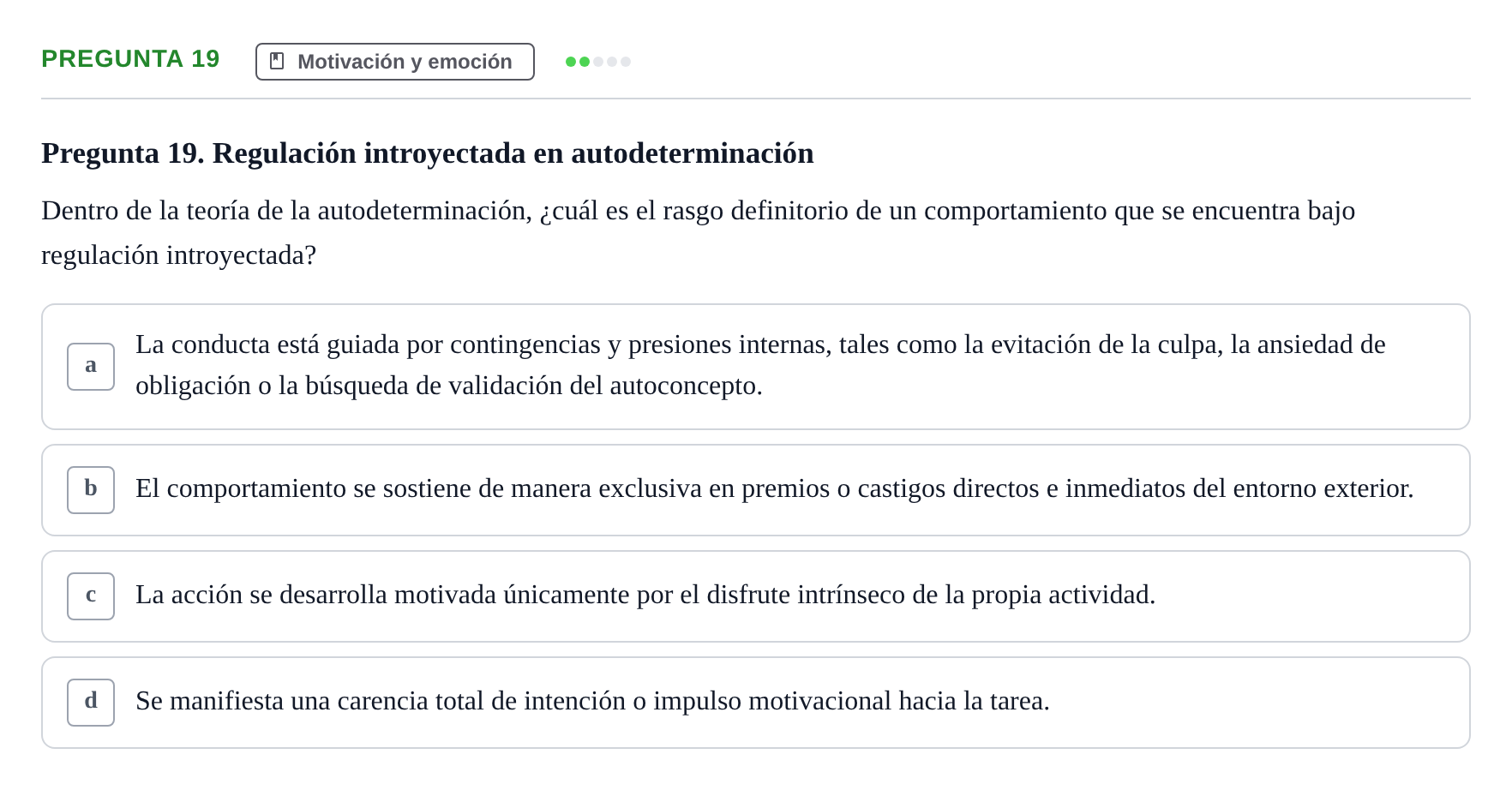 Enunciado: Pregunta 19