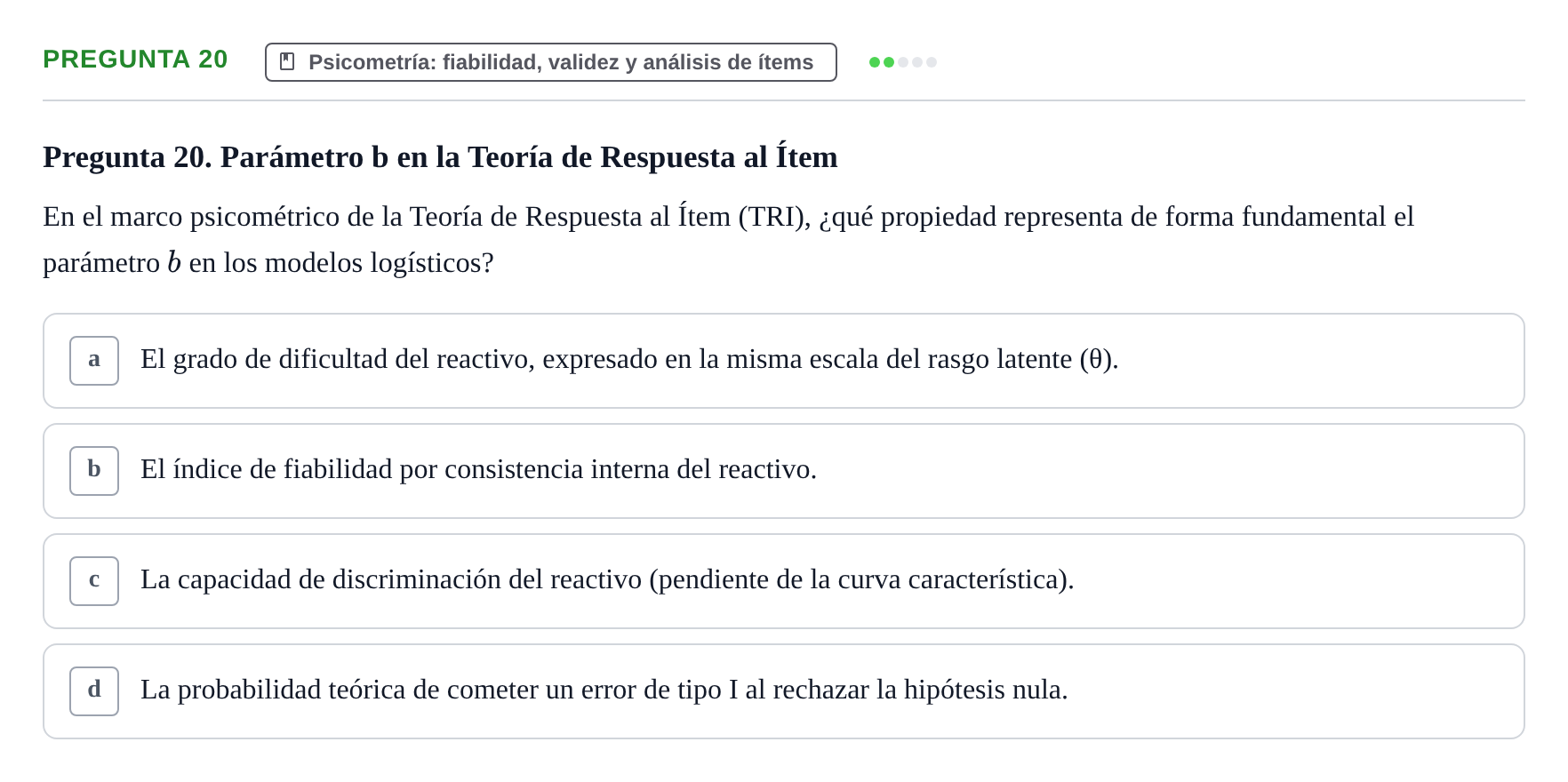 Enunciado: Pregunta 20