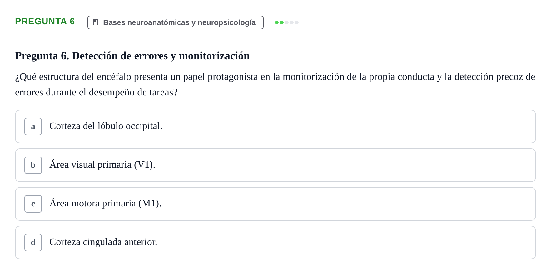 Enunciado: Pregunta 6