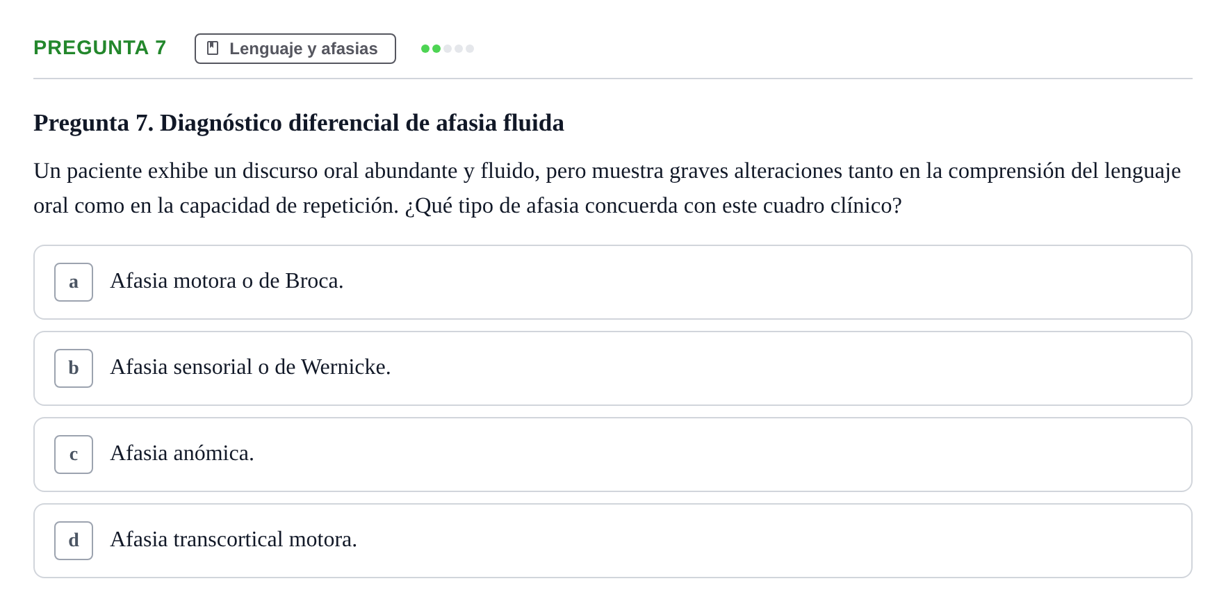 Enunciado: Pregunta 7