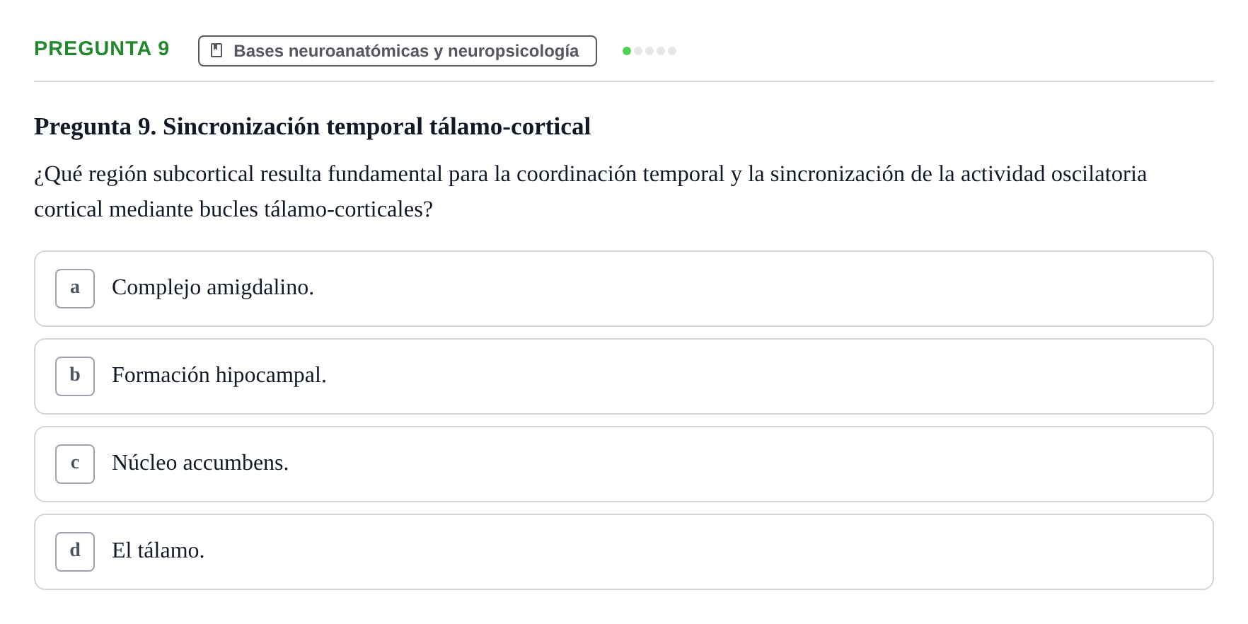 Enunciado: Pregunta 9