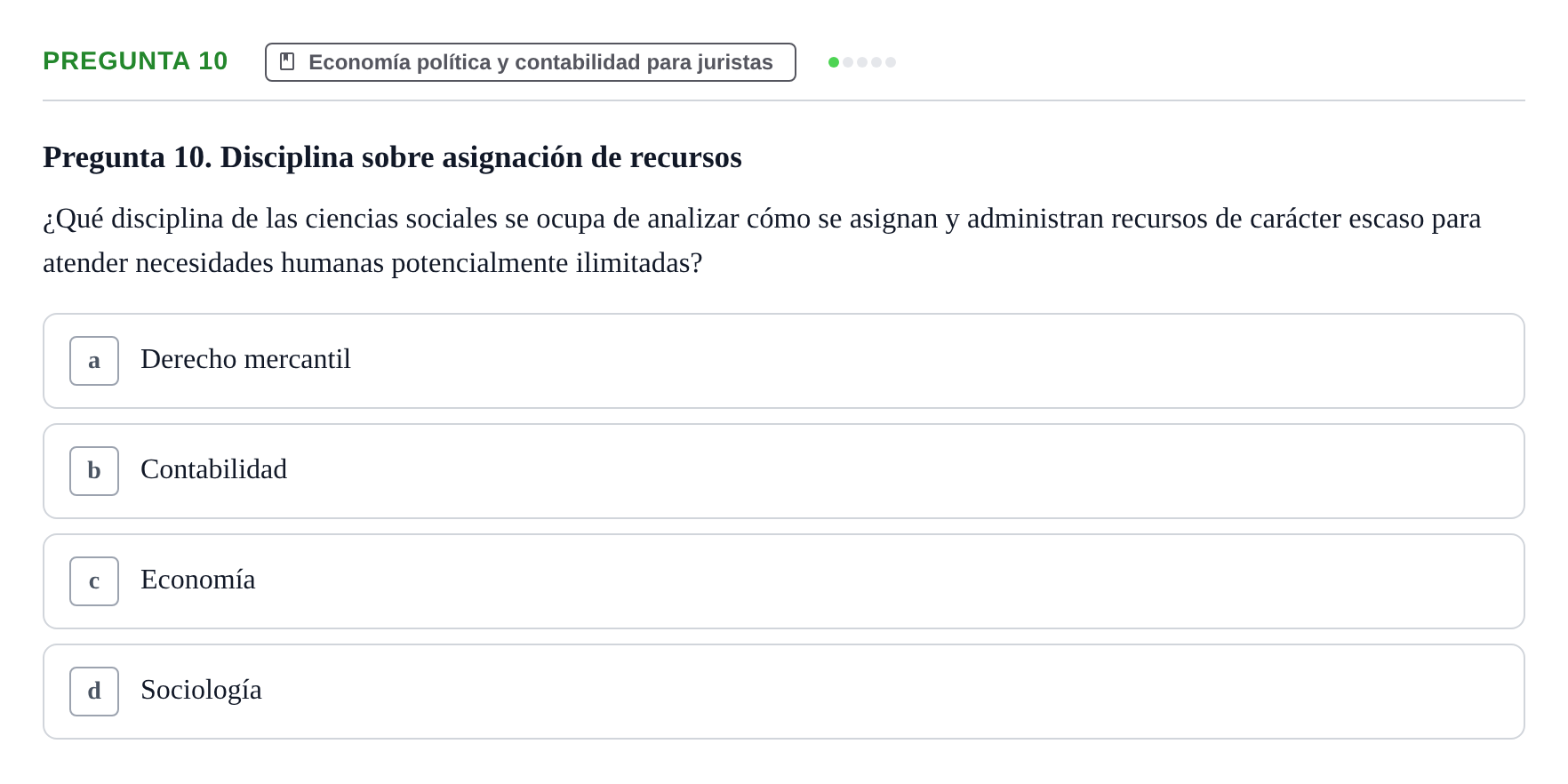Enunciado: Pregunta 10