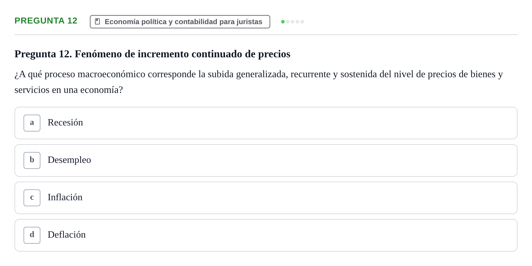 Enunciado: Pregunta 12