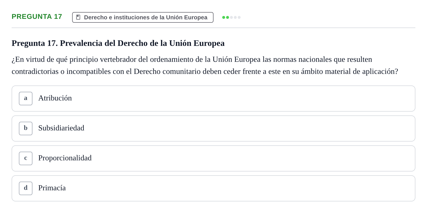 Enunciado: Pregunta 17