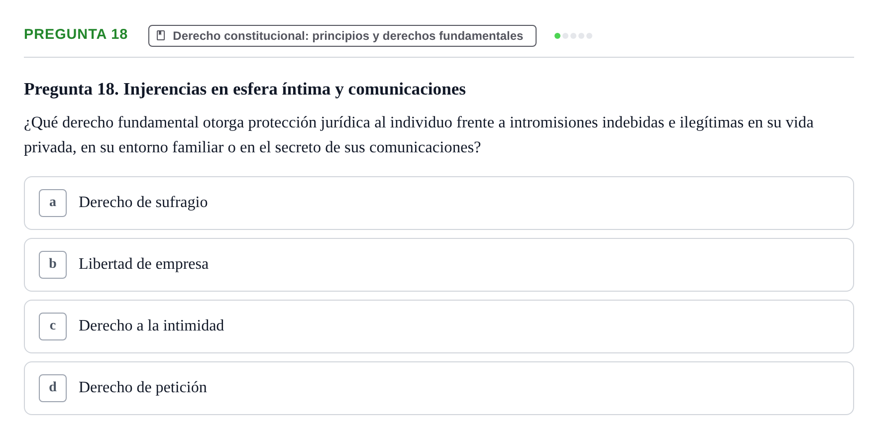 Enunciado: Pregunta 18