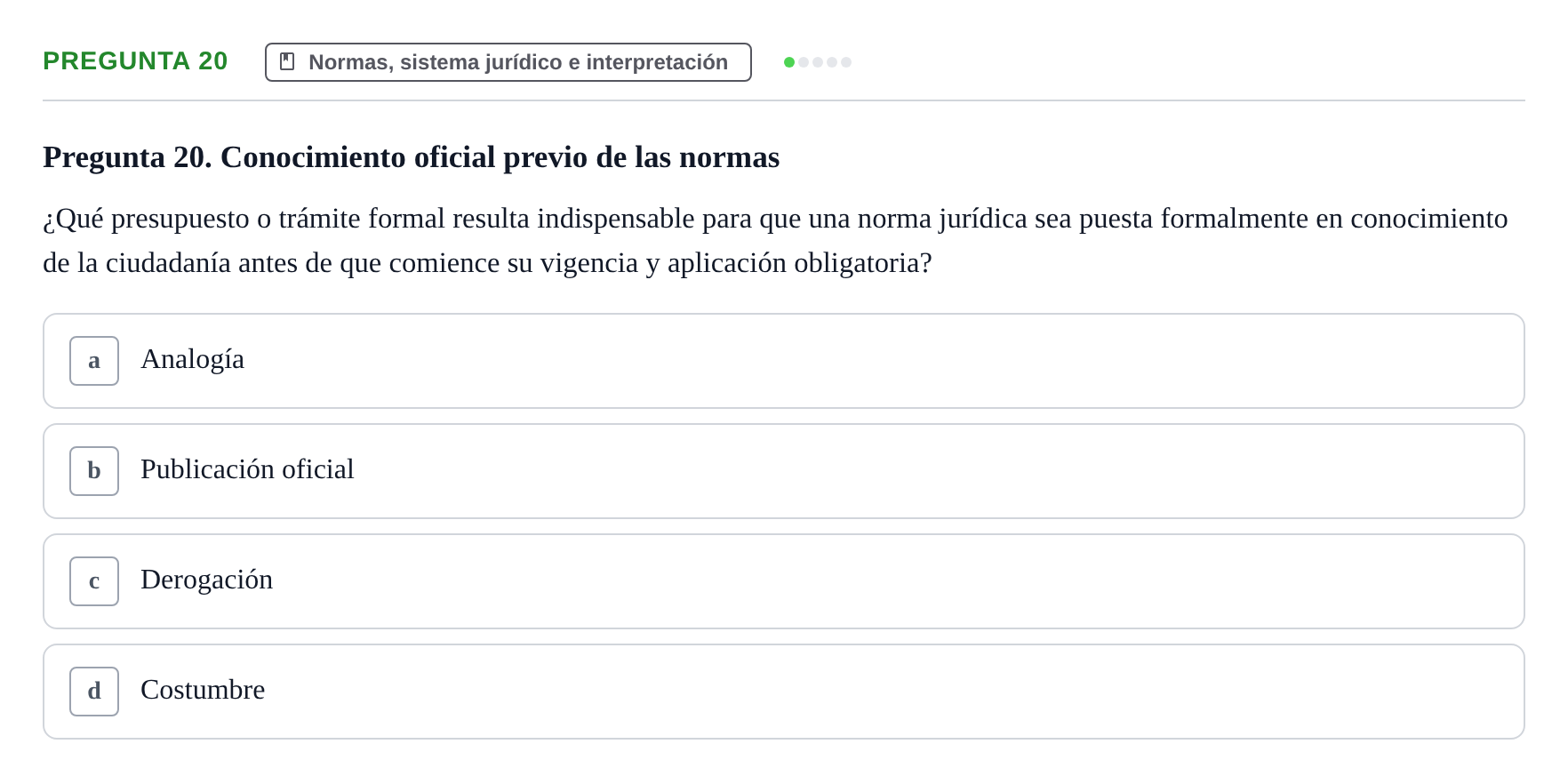 Enunciado: Pregunta 20