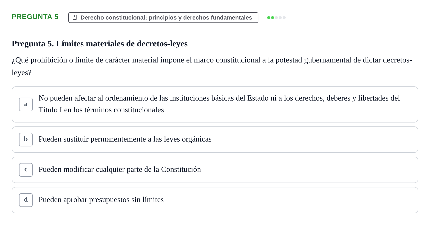 Enunciado: Pregunta 5