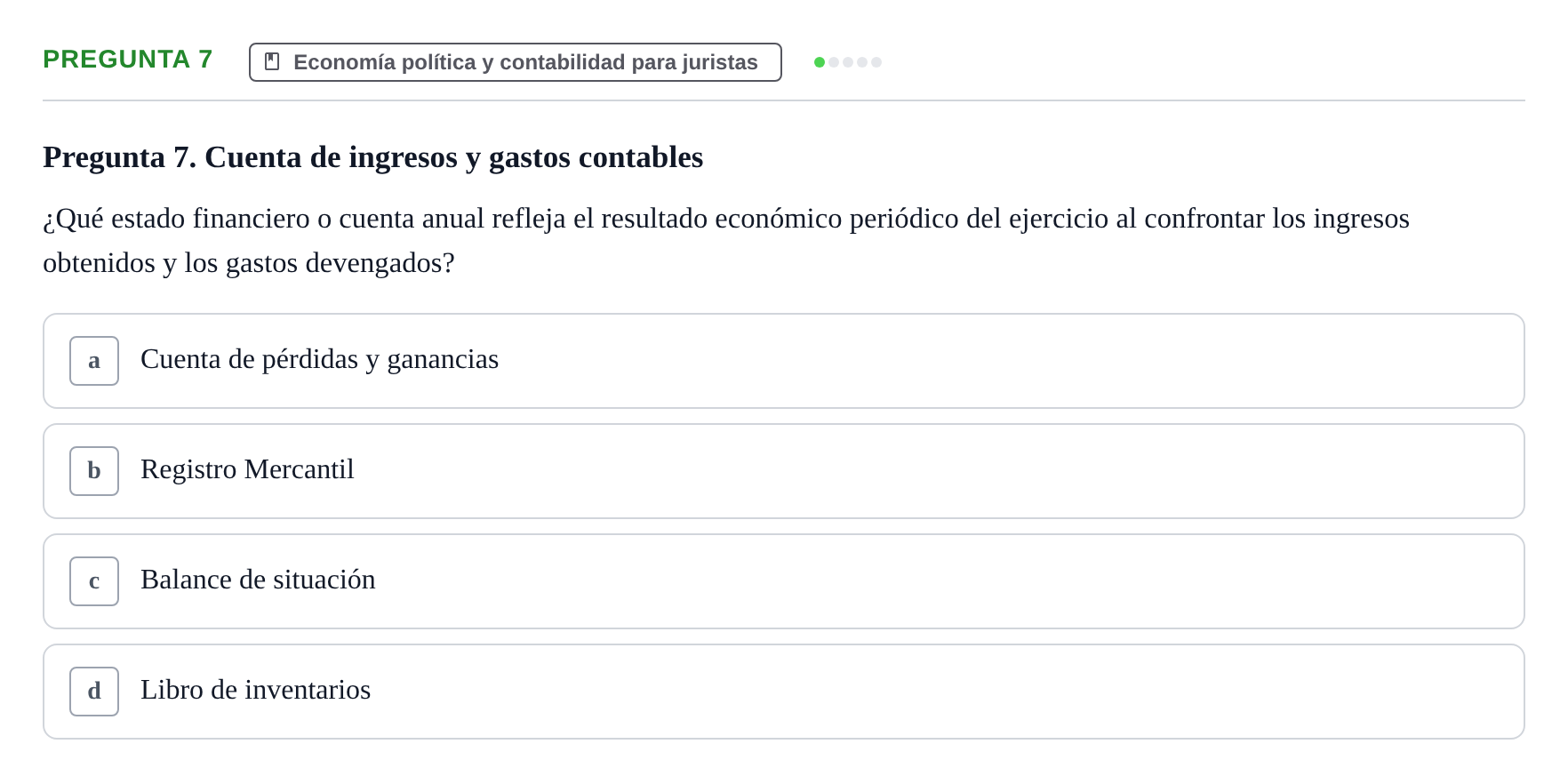 Enunciado: Pregunta 7