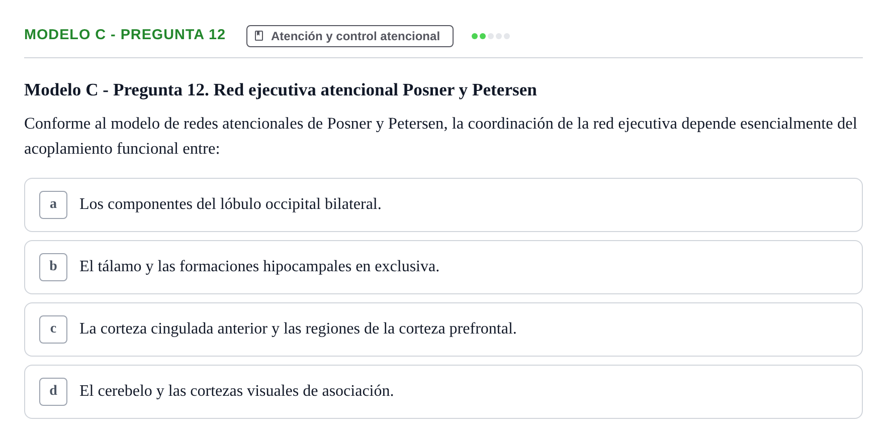 Enunciado: Modelo C - Pregunta 12