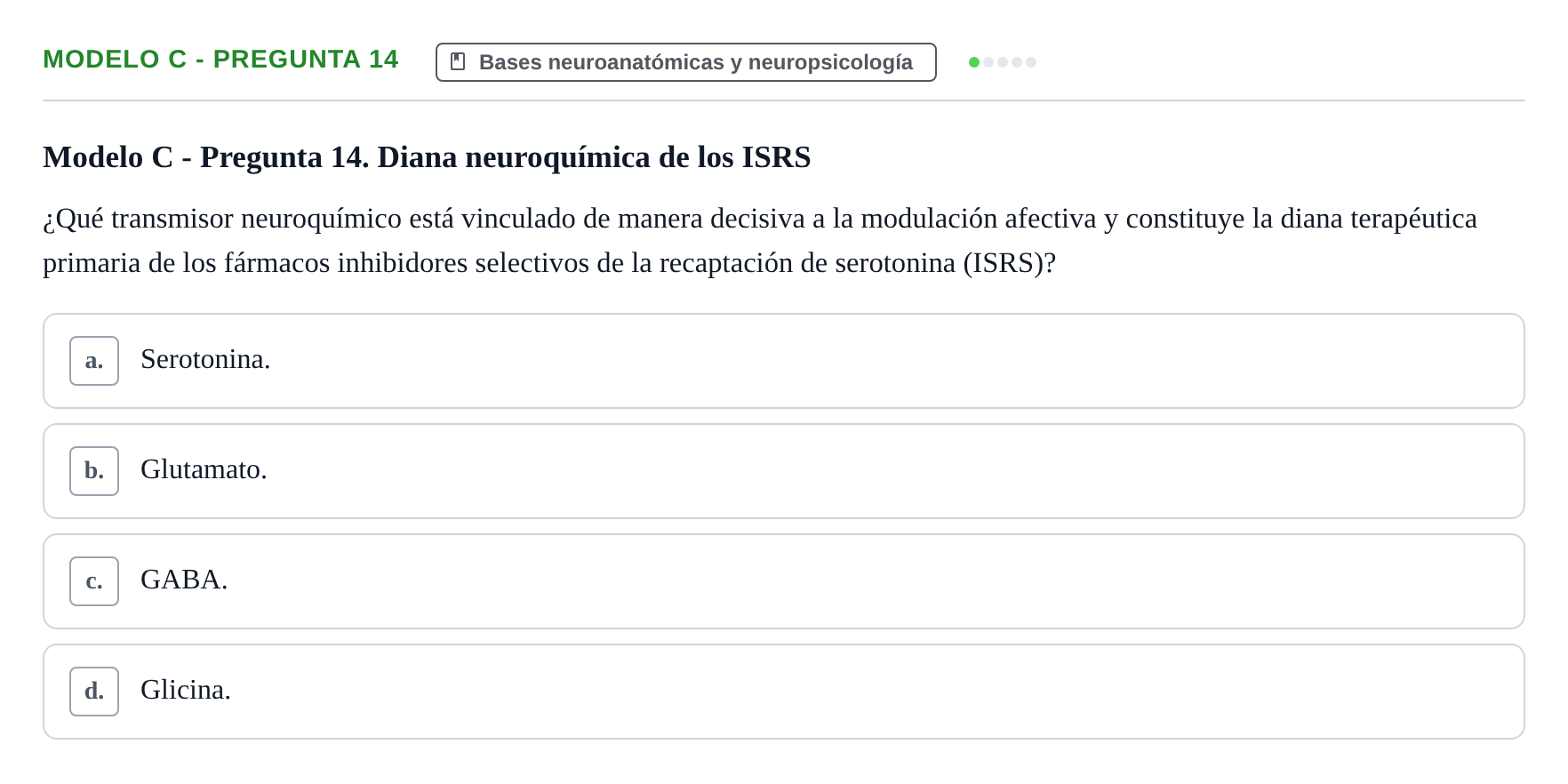 Enunciado: Modelo C - Pregunta 14