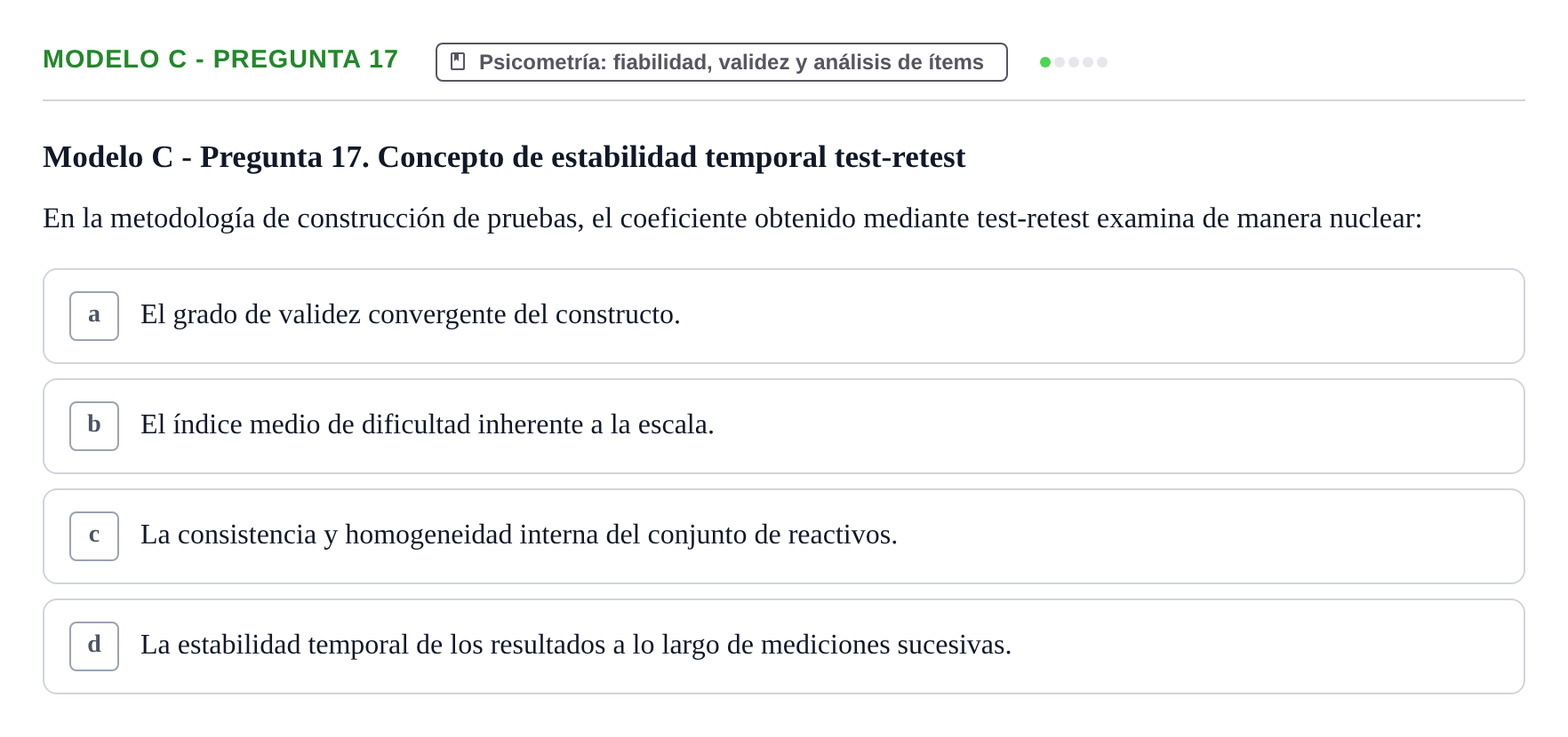 Enunciado: Modelo C - Pregunta 17