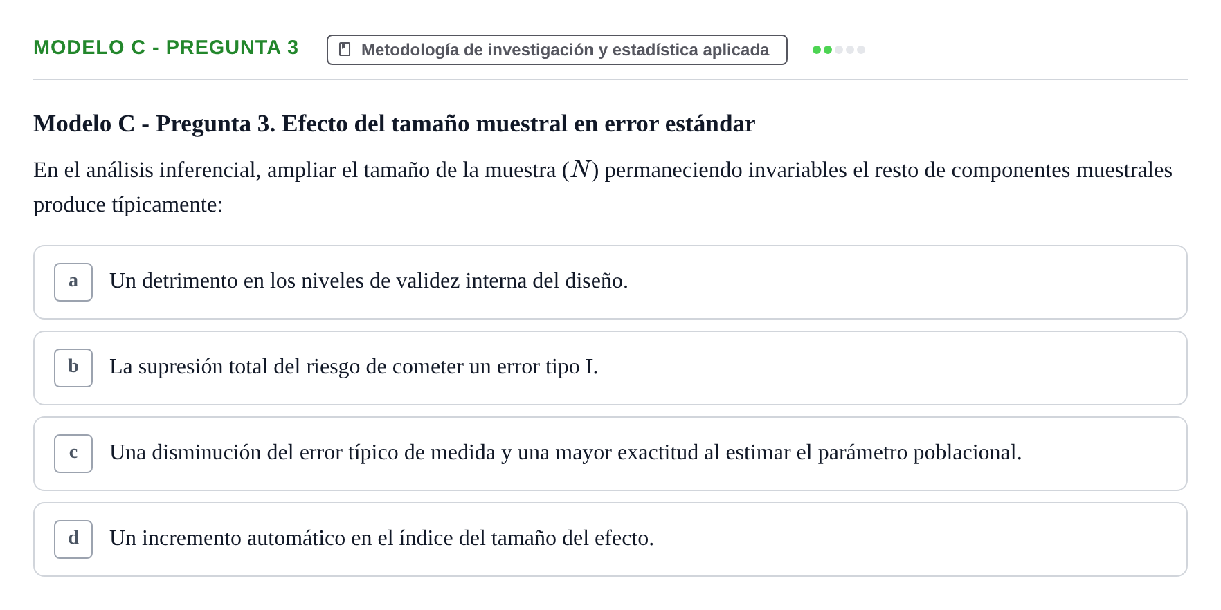 Enunciado: Modelo C - Pregunta 3