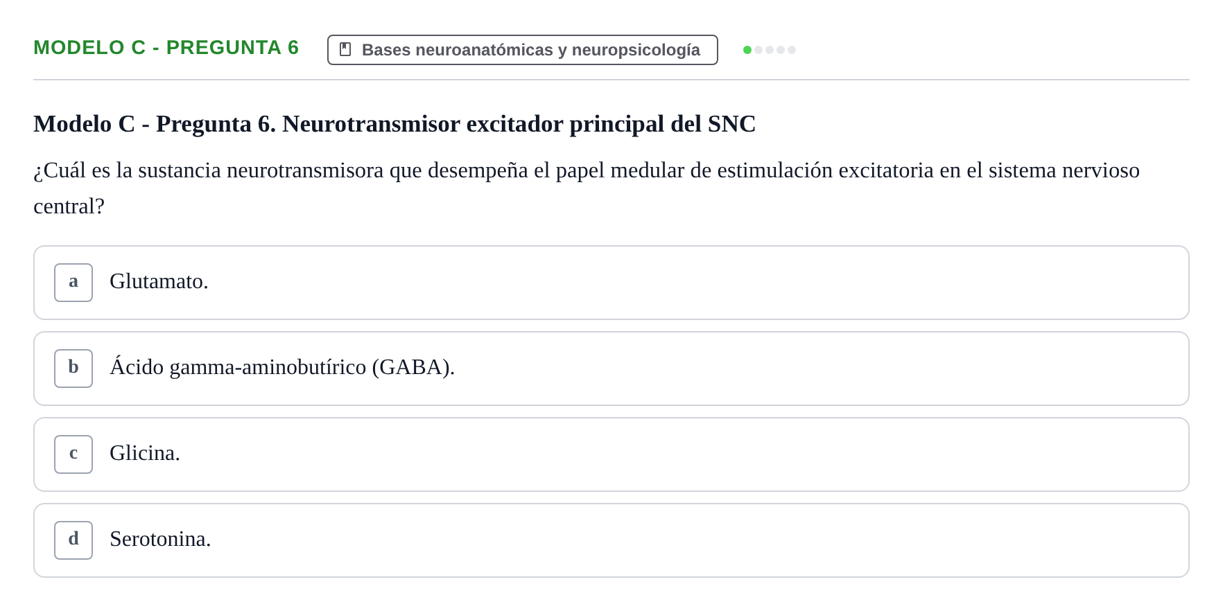 Enunciado: Modelo C - Pregunta 6