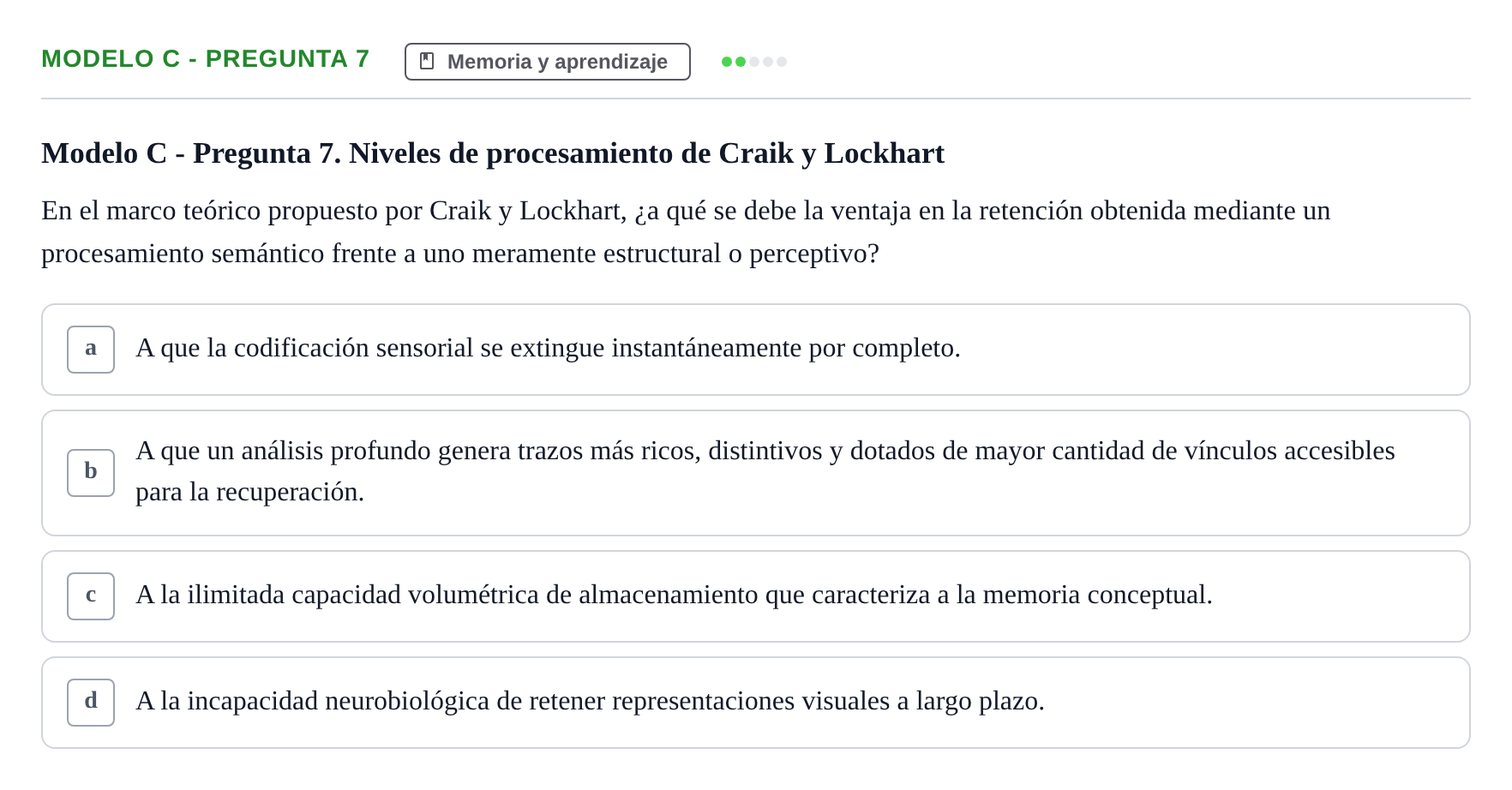 Enunciado: Modelo C - Pregunta 7