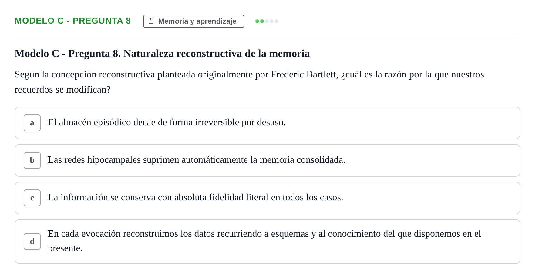 Enunciado: Modelo C - Pregunta 8