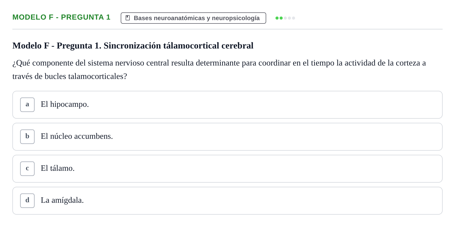 Enunciado: Modelo F - Pregunta 1