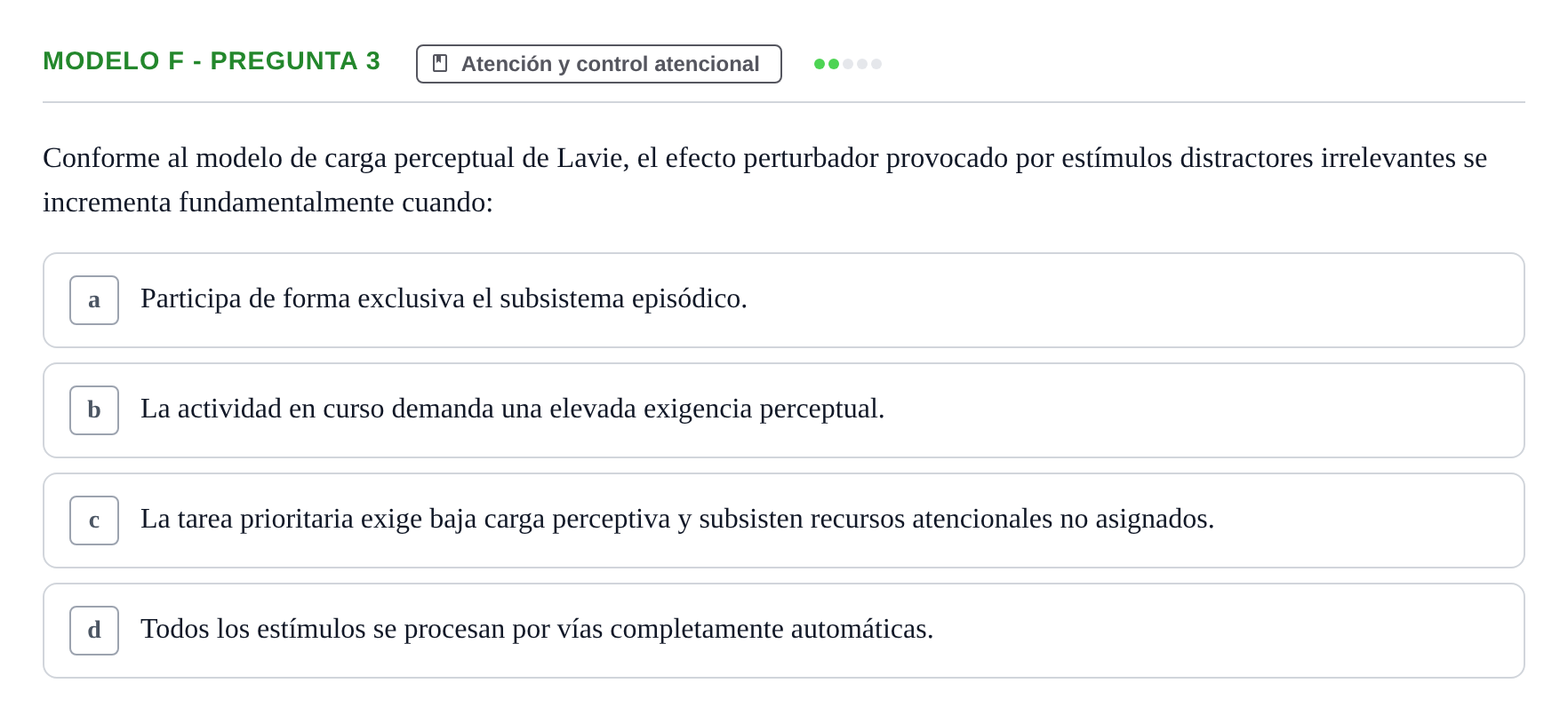 Enunciado: Modelo F - Pregunta 3