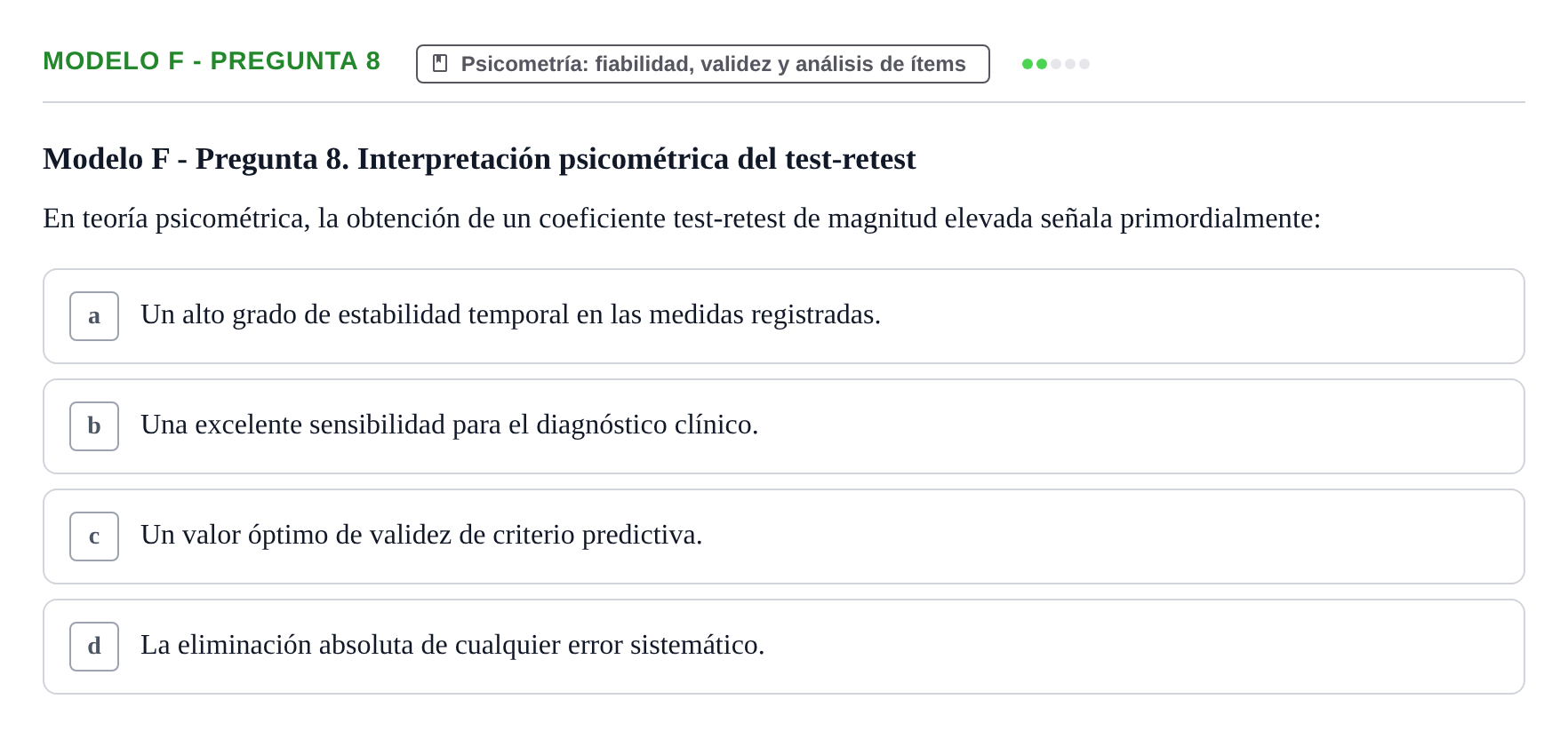 Enunciado: Modelo F - Pregunta 8